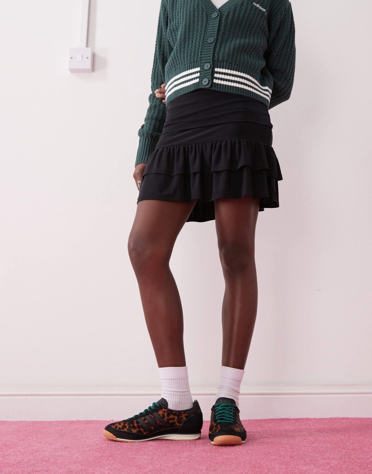adidas Originals SL 72 OG trainers in leopard print and black - BLACK - ASOS Sample Sale