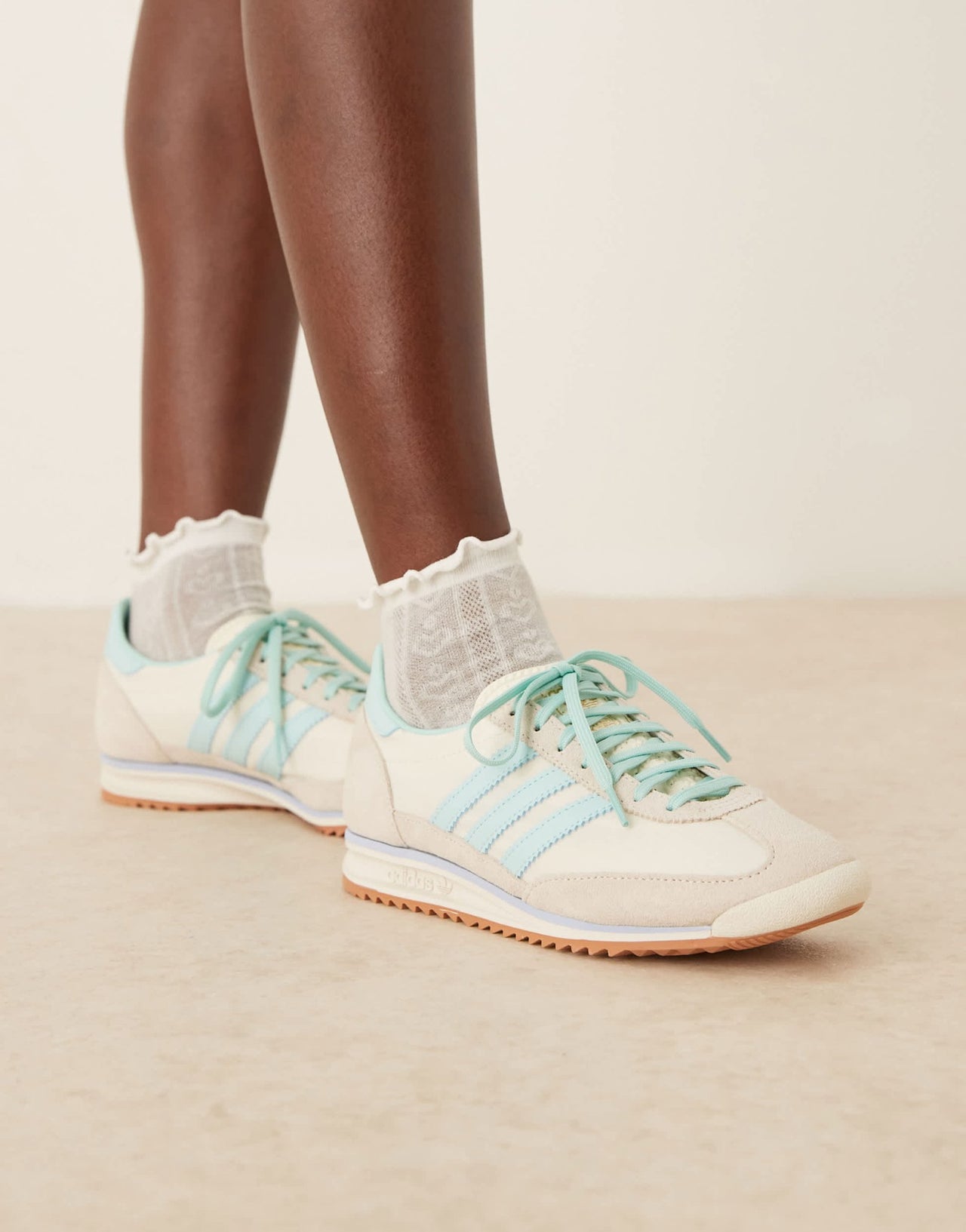adidas Originals SL 72 OG trainers in off white and blue - ASOS Sample Sale