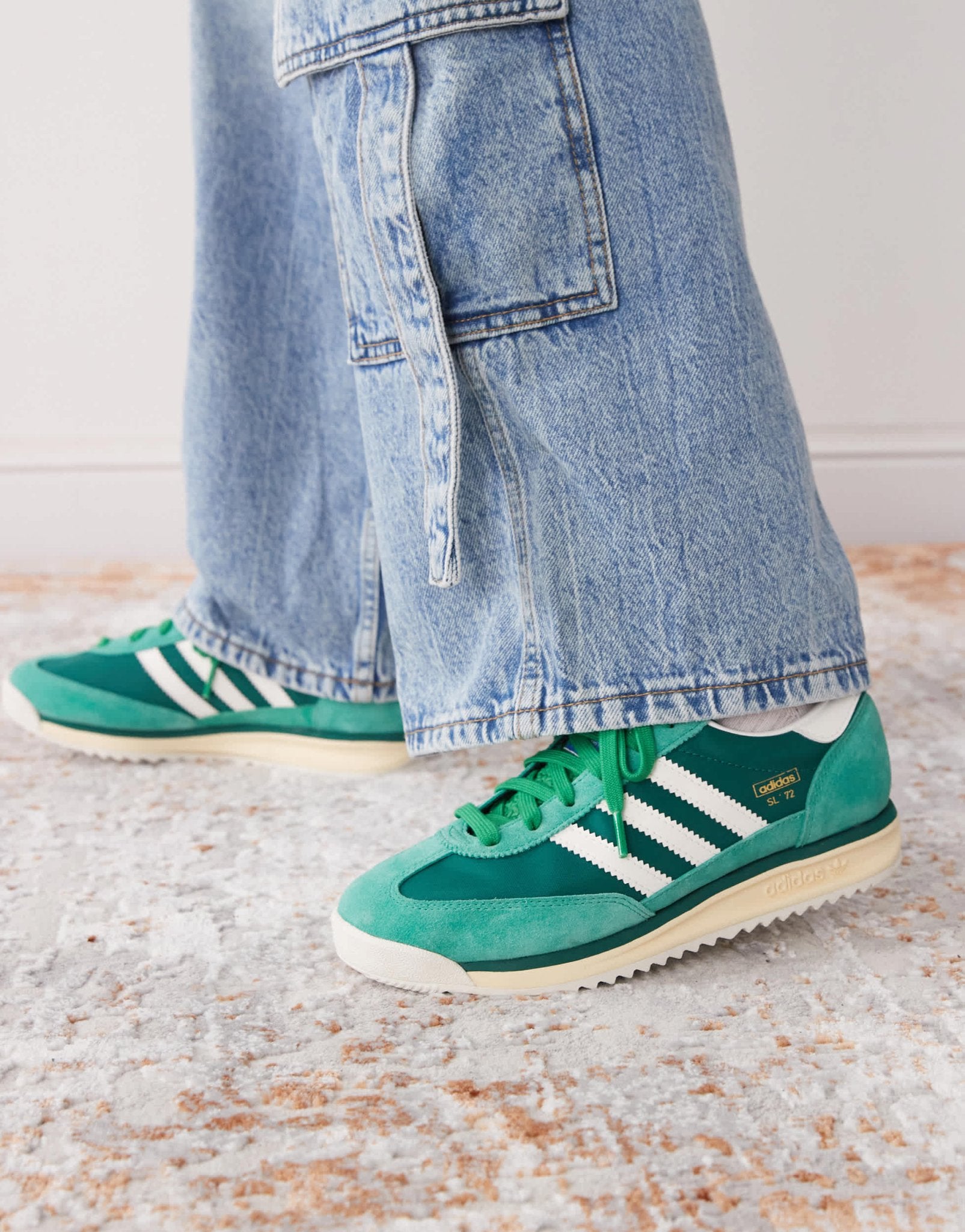 adidas Originals SL 72 RS trainers in green and white - ASOS Sample Sale