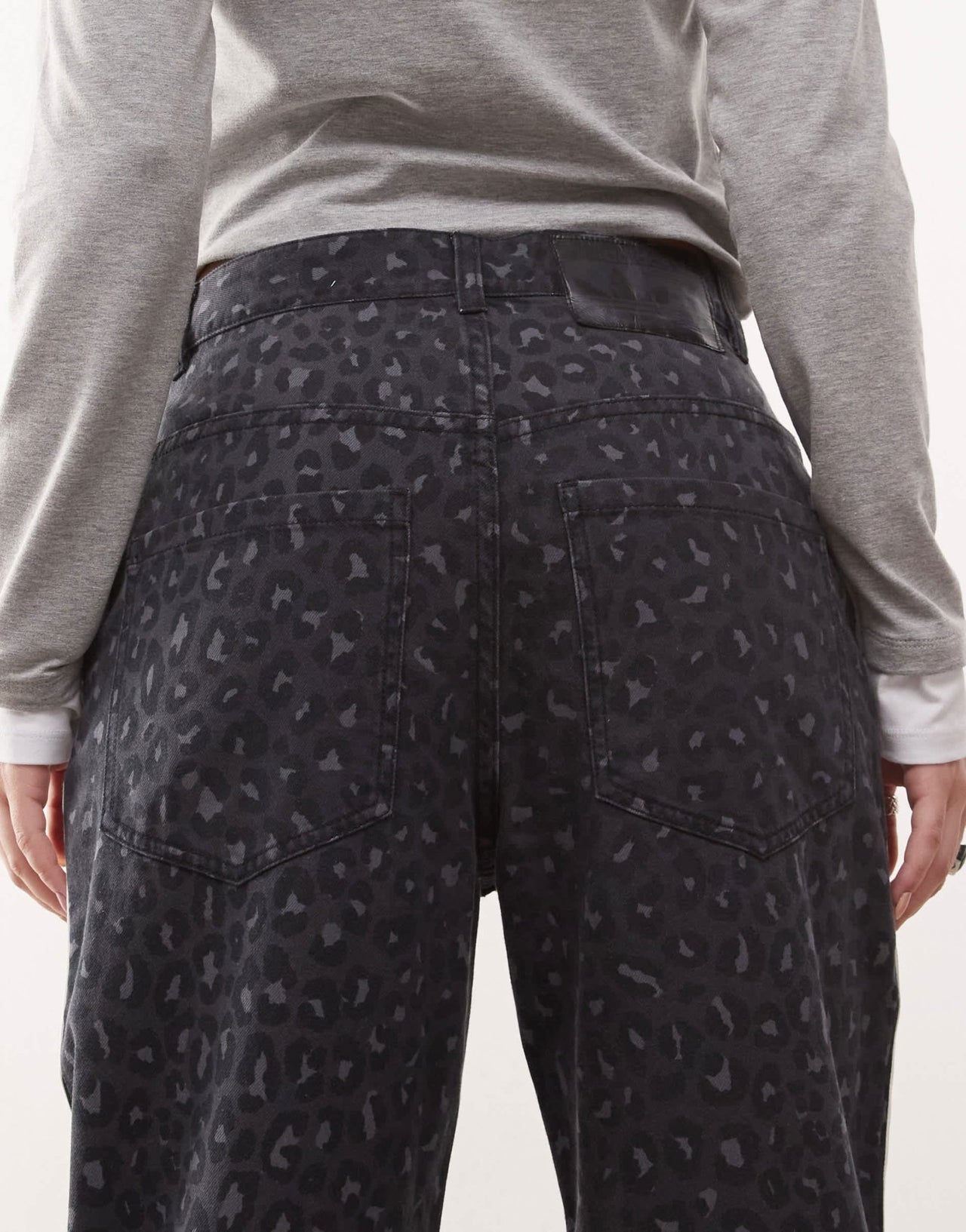 adidas Originals straight leg denim jeans in black leopard print - ASOS Sample Sale