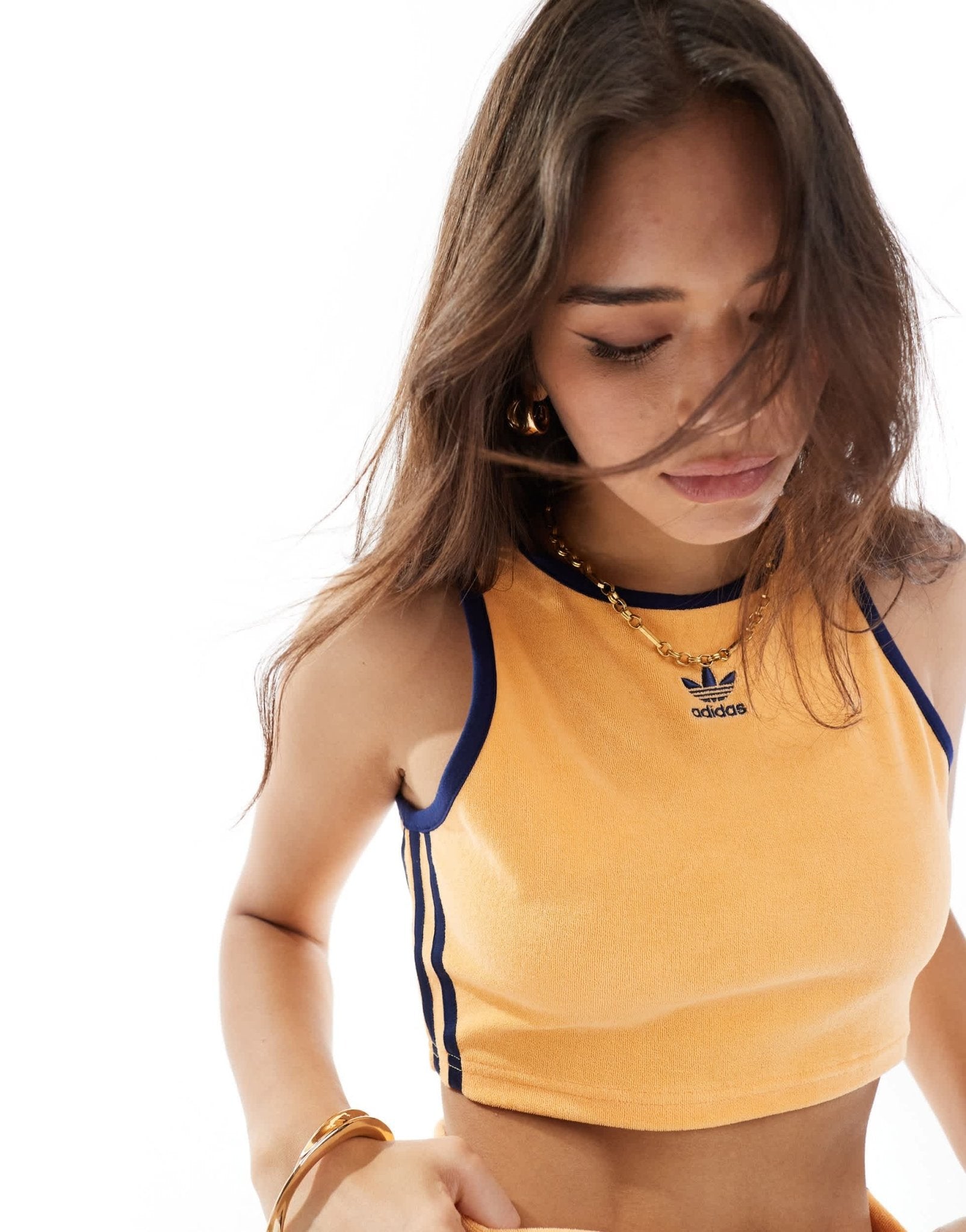 adidas Originals terry tank top in hazy orange - ASOS Sample Sale