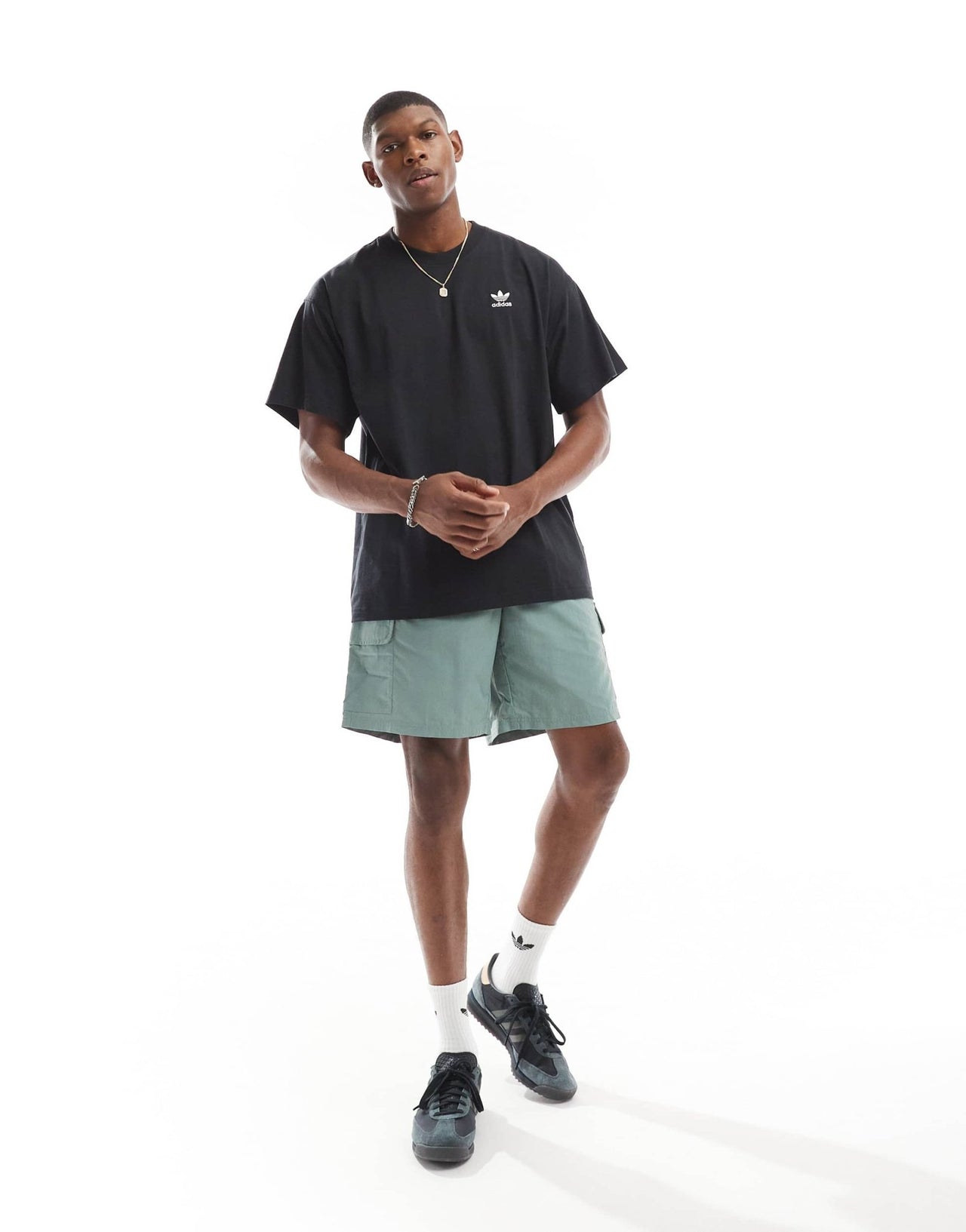 adidas Originals Trefoil Essentials cargo shorts in green - ASOS Sample Sale