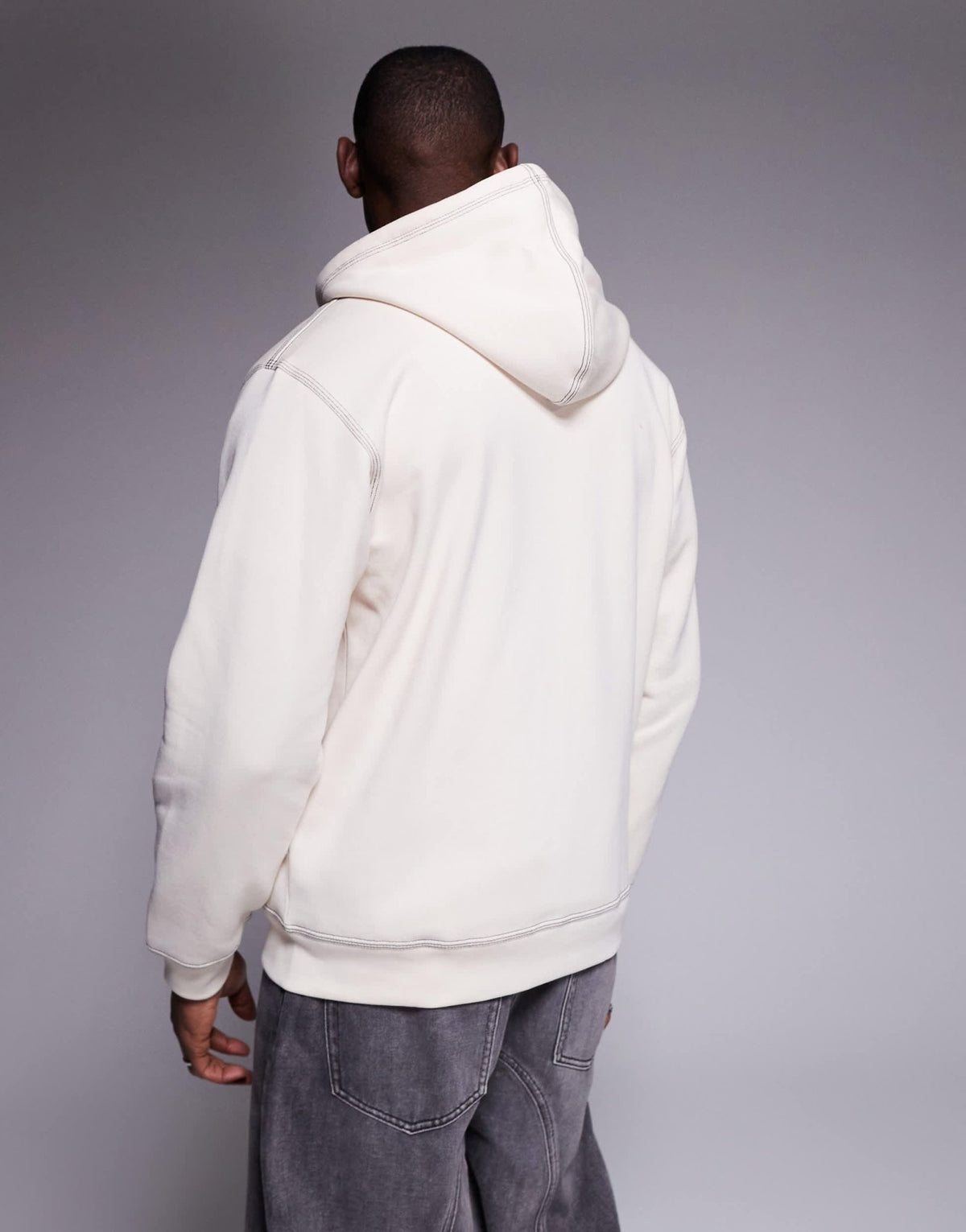 adidas Originals Trefoil Essentials zip through hoodie in cream with contrast stitch detail - ASOS Sample Sale