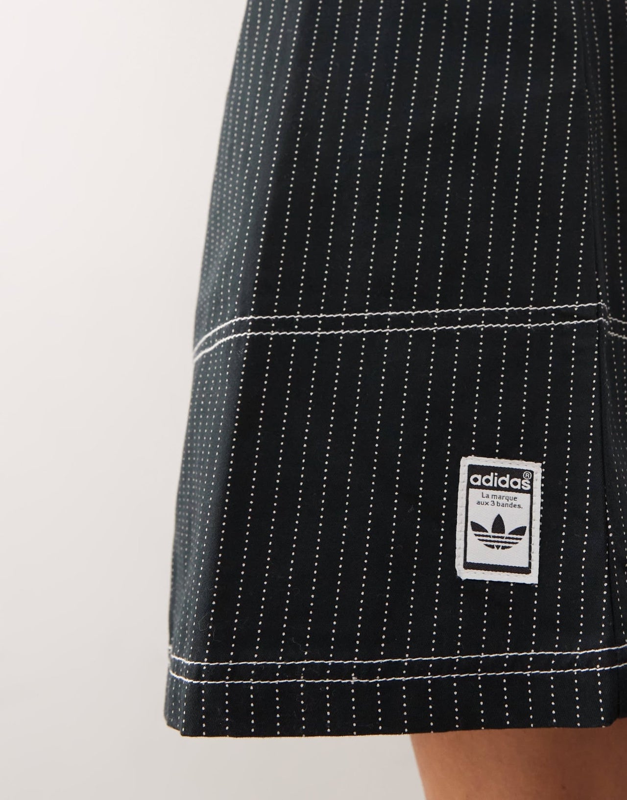 adidas Originals Wabash dress in black and white pinstripe - ASOS Sample Sale