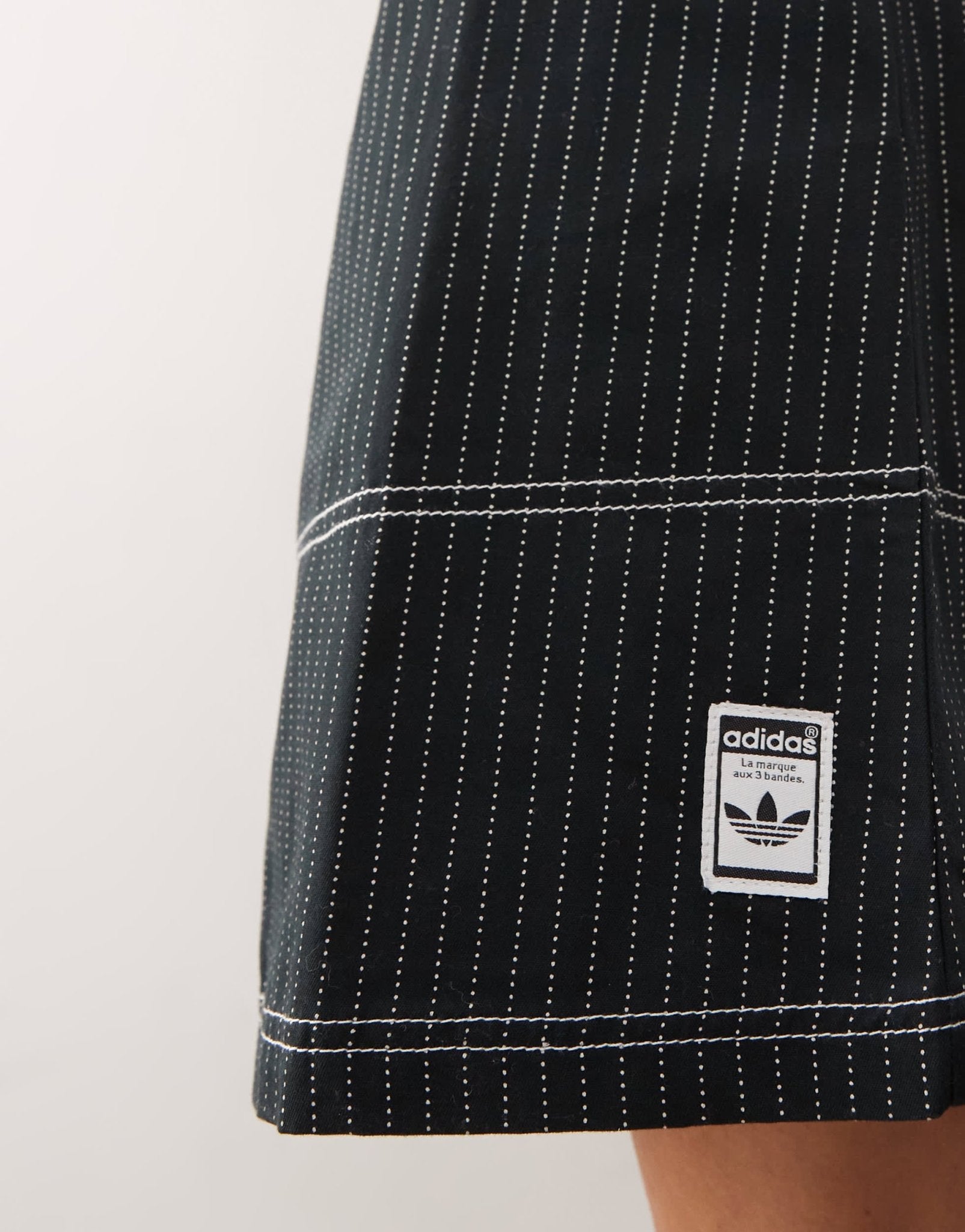 adidas Originals Wabash dress in black and white pinstripe - ASOS Sample Sale