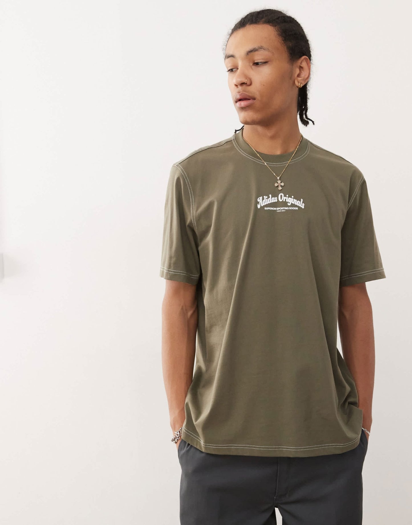 adidas Originals Wabash t-shirt in khaki - ASOS Sample Sale