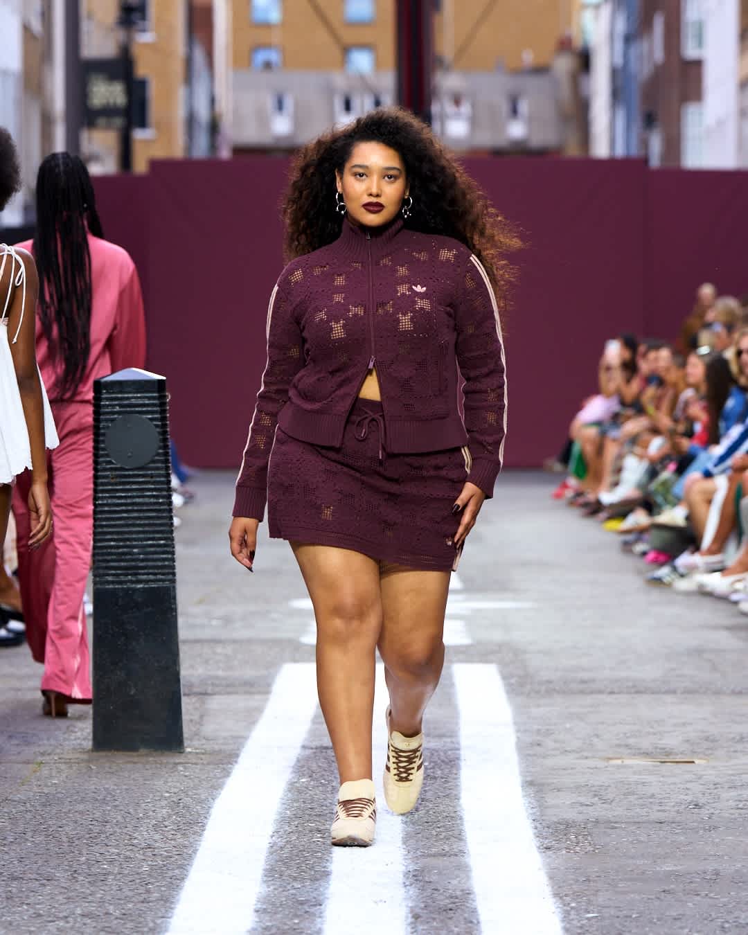 adidas Originals x ASOS crochet knitted mini skirt in brown - ASOS Sample Sale