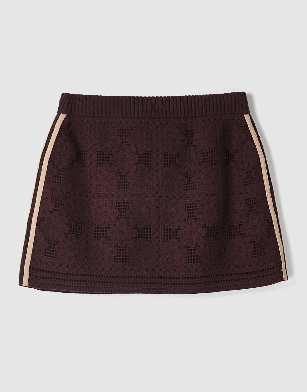 adidas Originals x ASOS crochet knitted mini skirt in brown - ASOS Sample Sale