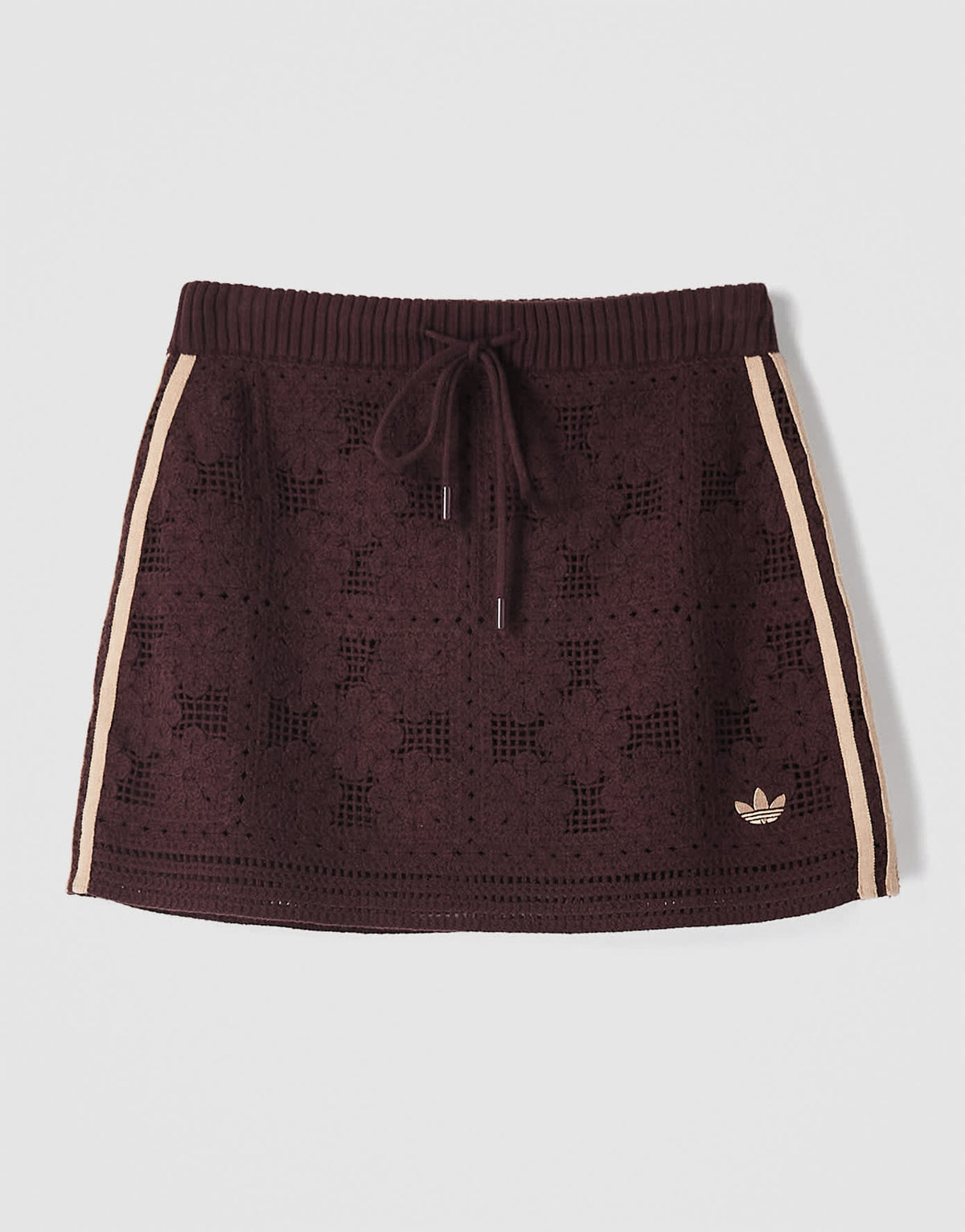 adidas Originals x ASOS crochet knitted mini skirt in brown - ASOS Sample Sale