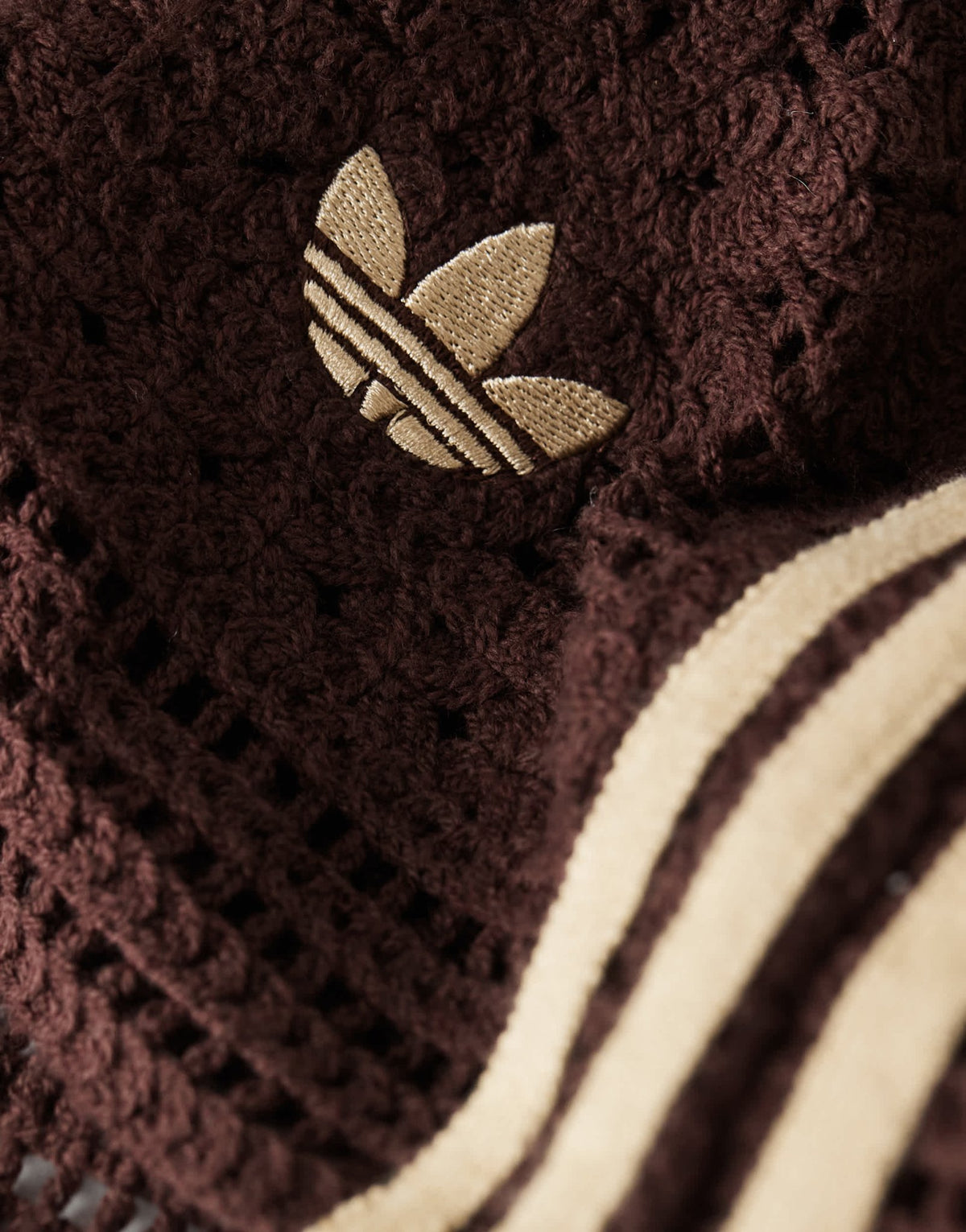 adidas Originals x ASOS crochet knitted mini skirt in brown - ASOS Sample Sale