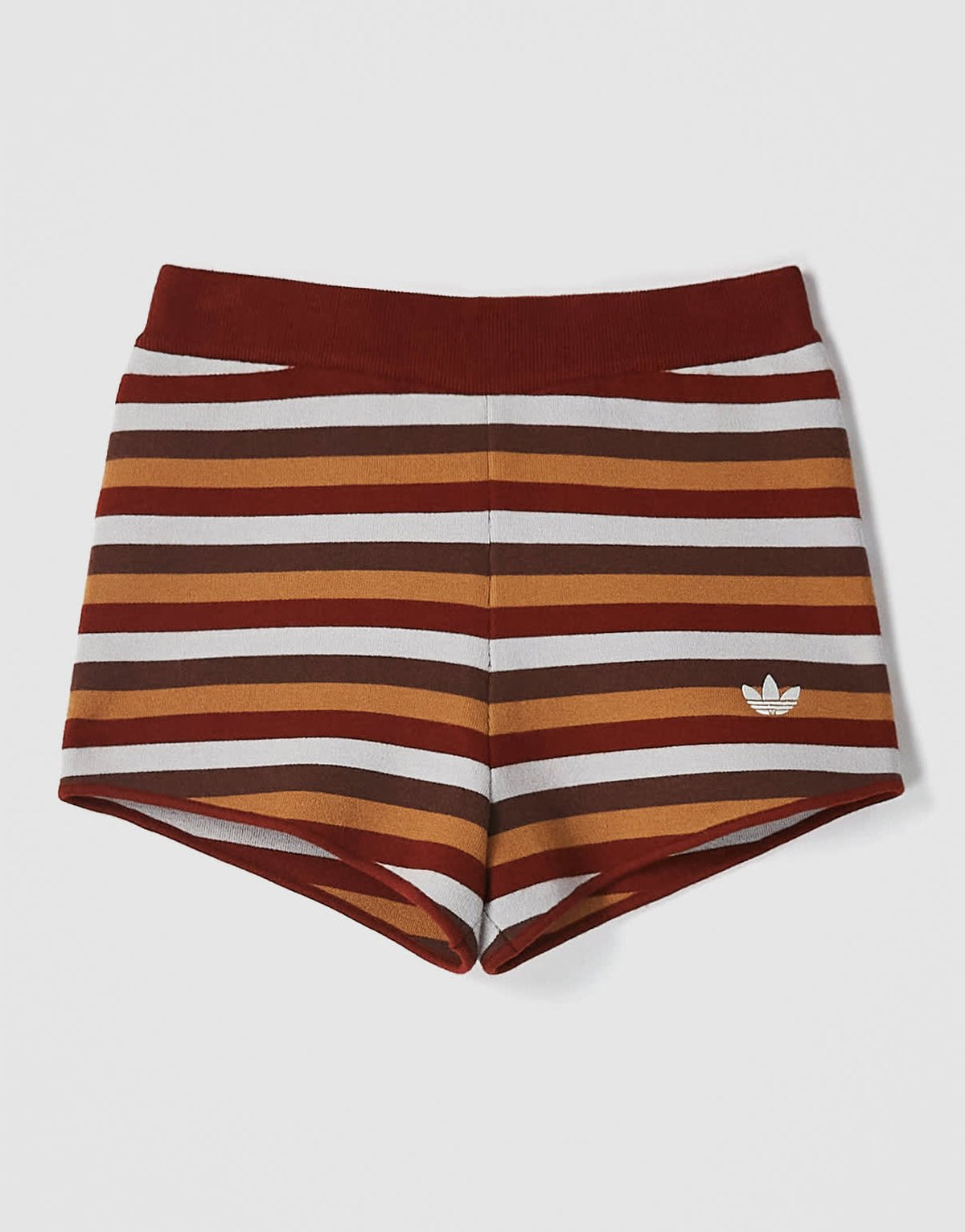 adidas Originals x ASOS knitted short co-ord in burgundy stripe - ASOS Sample Sale