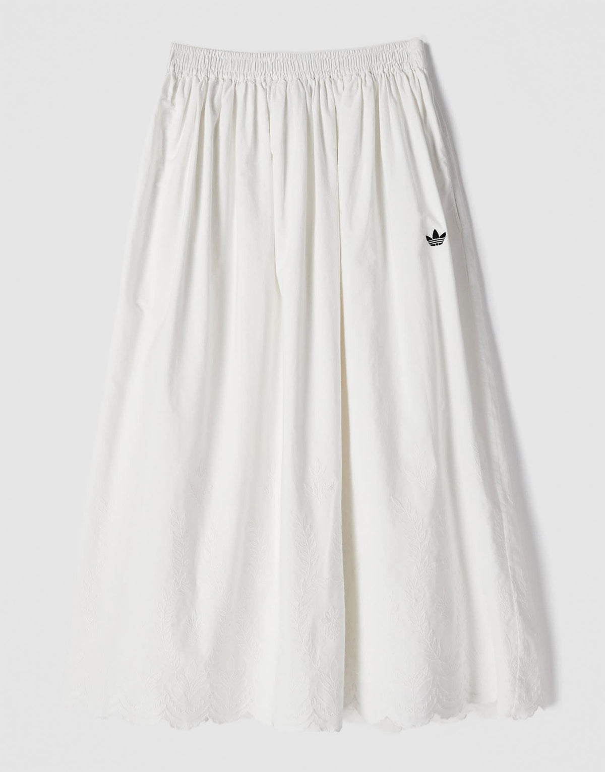 adidas Originals x ASOS maxi skirt with broderie in white - ASOS Sample Sale