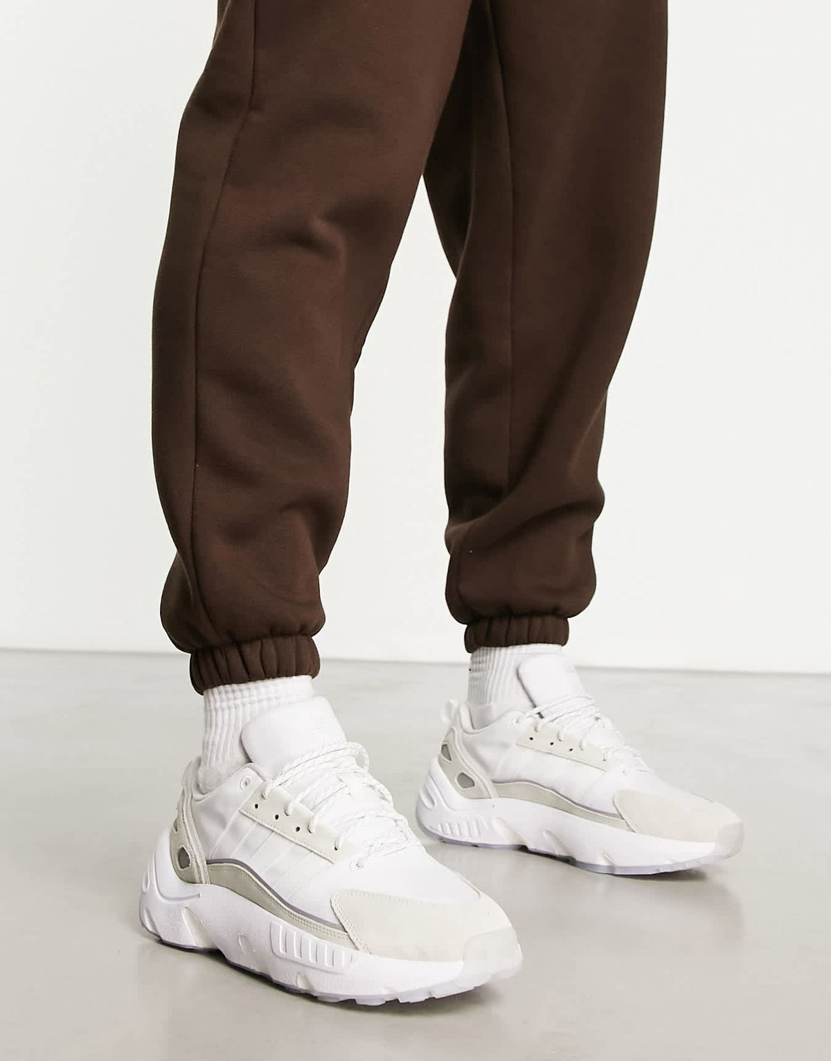 adidas Originals ZX22 Boost trainers in triple white - ASOS Sample Sale