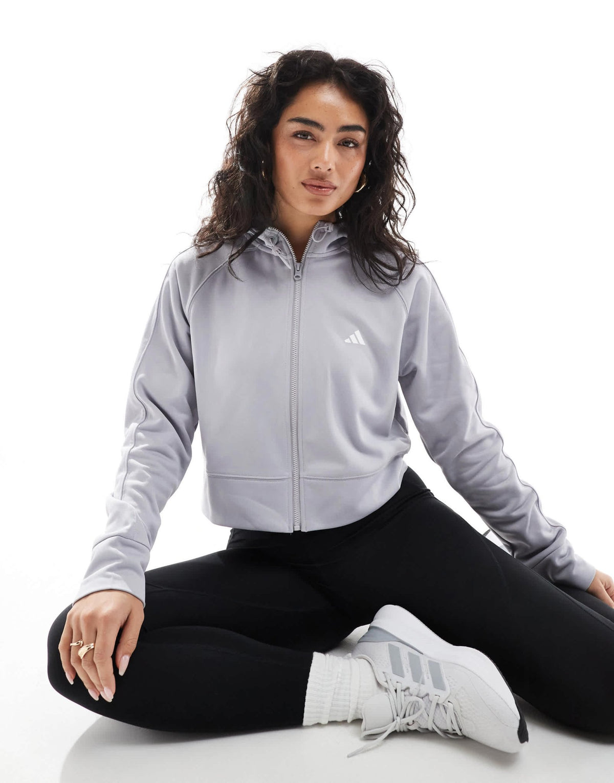 adidas Performance Game and Go fleece lined hoodie in grey - ASOS Sample Sale