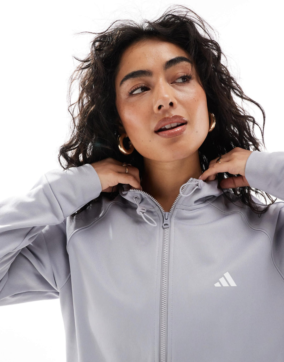 adidas Performance Game and Go fleece lined hoodie in grey - ASOS Sample Sale
