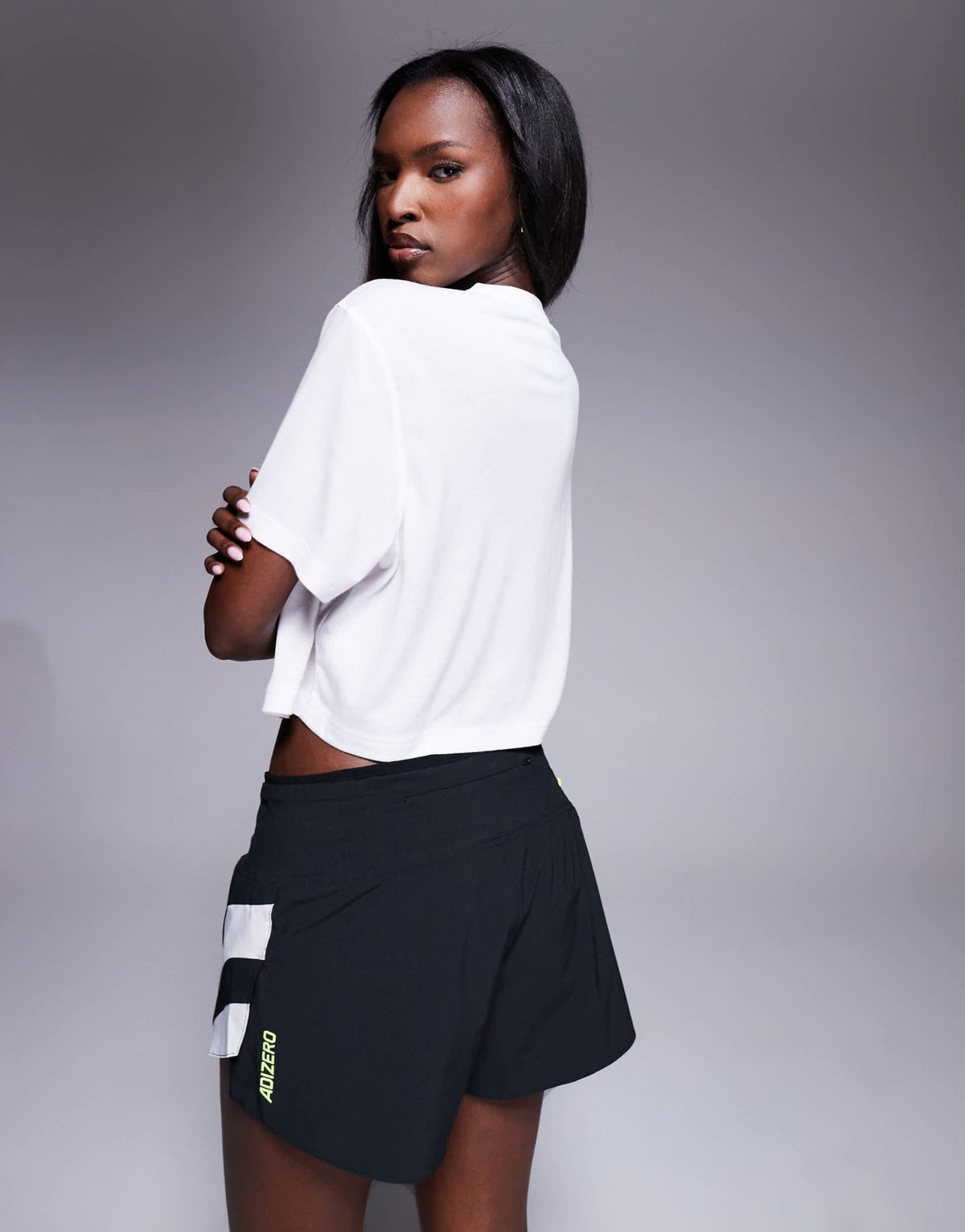 adidas Running Adizero 3"""" shorts with side 3 stripes in black - ASOS Sample Sale