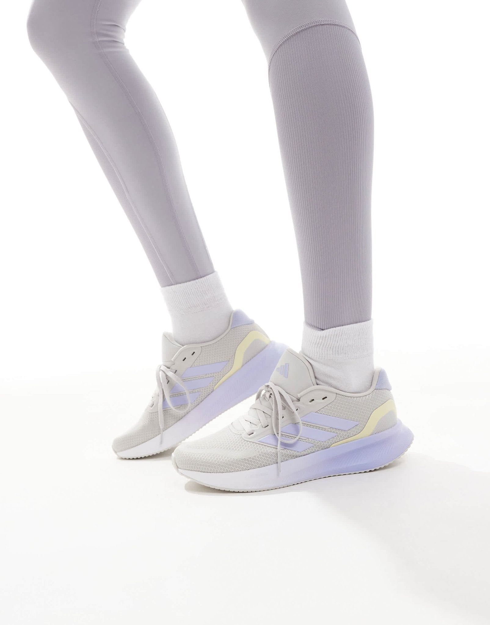adidas Running Runfalcon 5 trainers in grey and lilac - ASOS Sample Sale