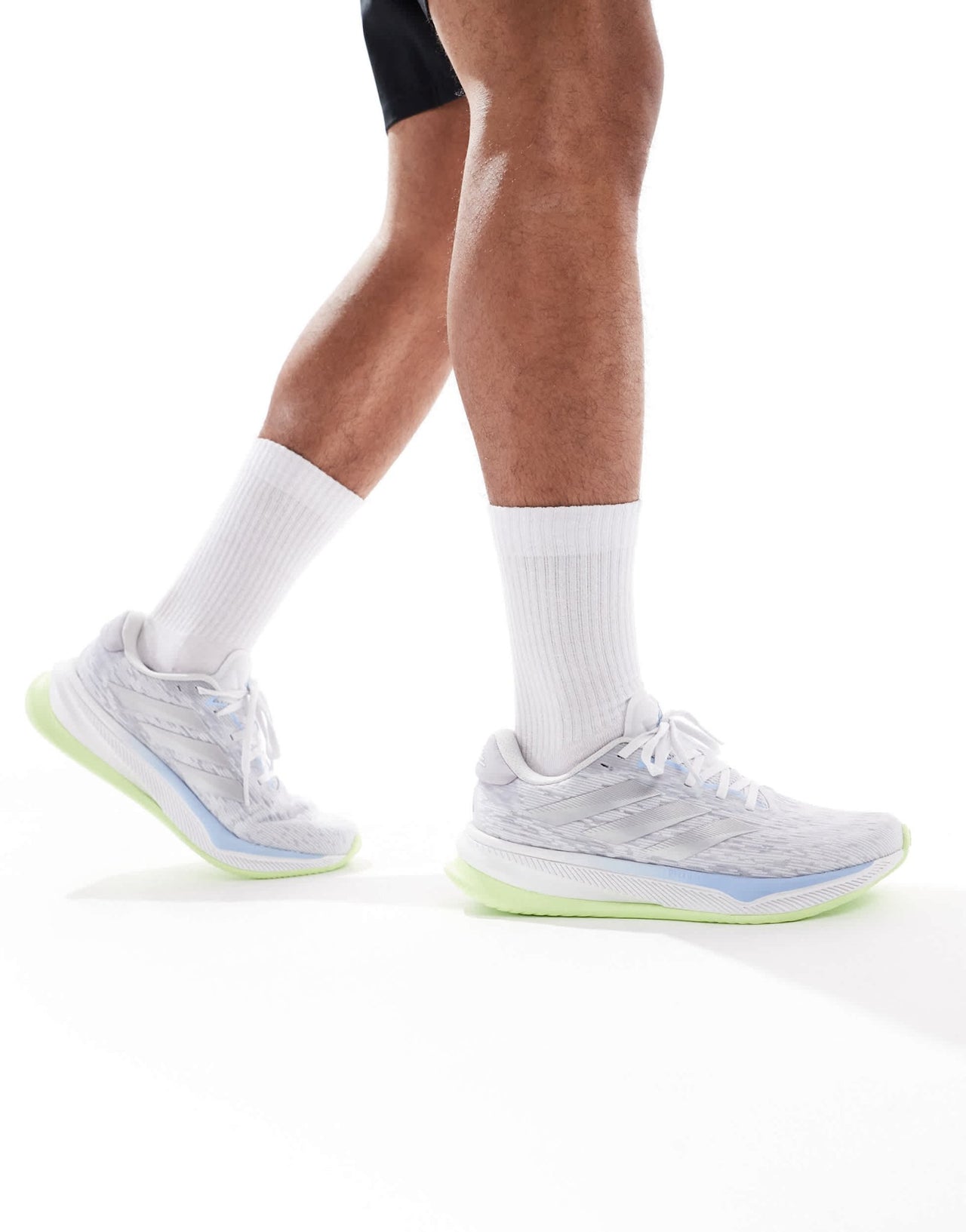 adidas Running Supernova Comfortglide trainers in grey silver and lime - ASOS Sample Sale