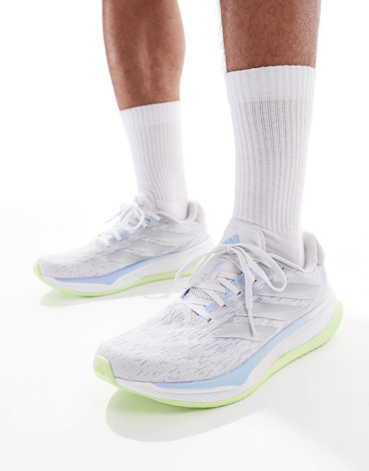 adidas Running Supernova Comfortglide trainers in grey silver and lime - ASOS Sample Sale