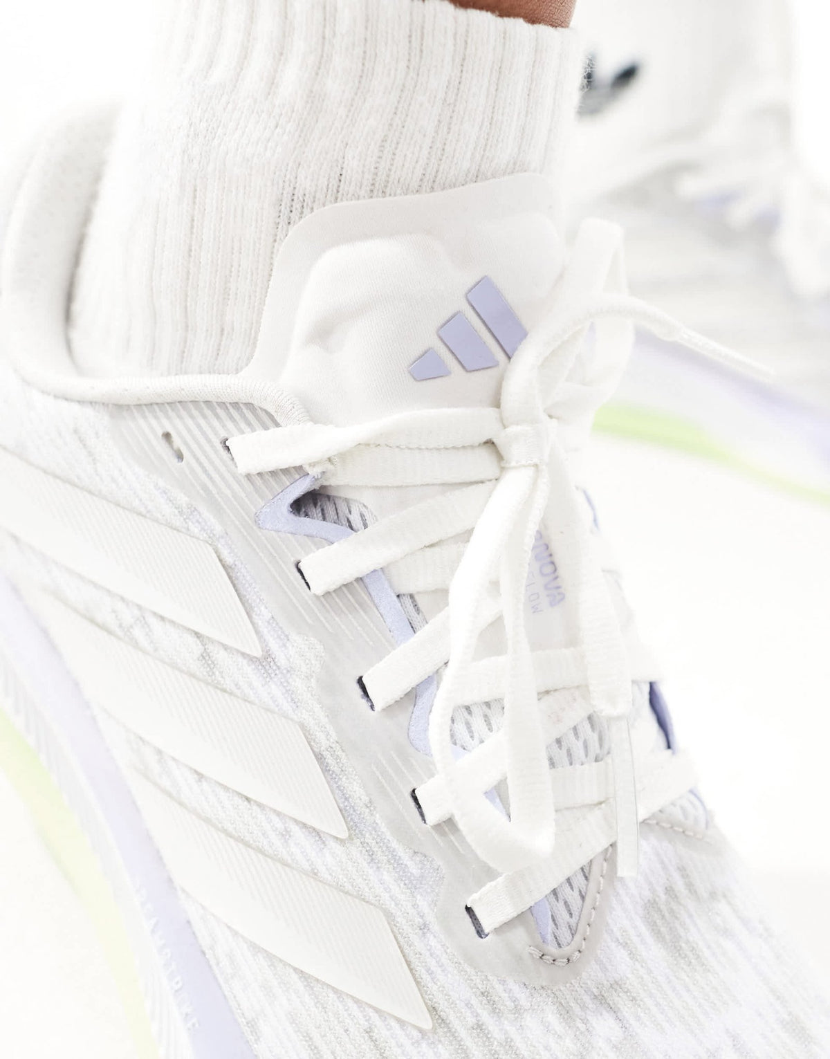 adidas Running Supernova Comfortglide trainers in lime grey and silver - ASOS Sample Sale