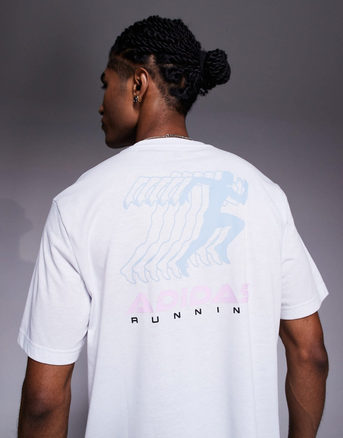 adidas Running t-shirt with retro back print in white - ASOS Sample Sale