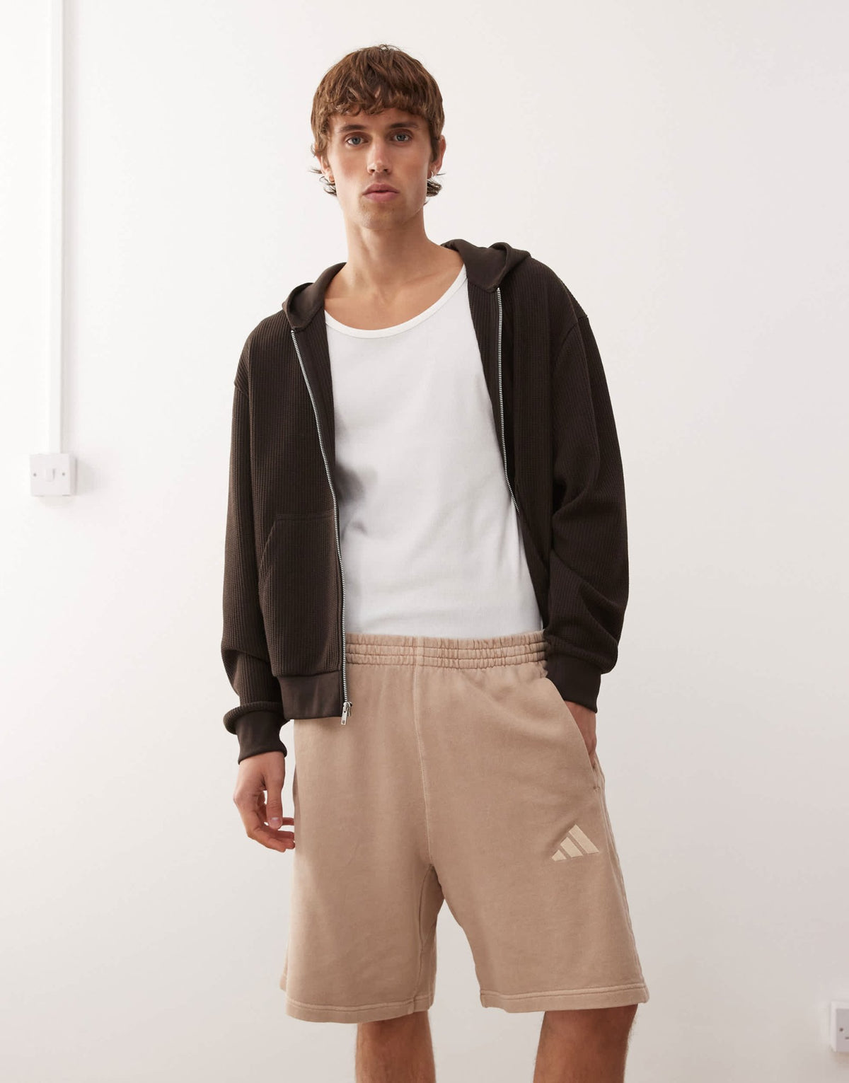 adidas Sportswear shorts in washed beige - ASOS Sample Sale