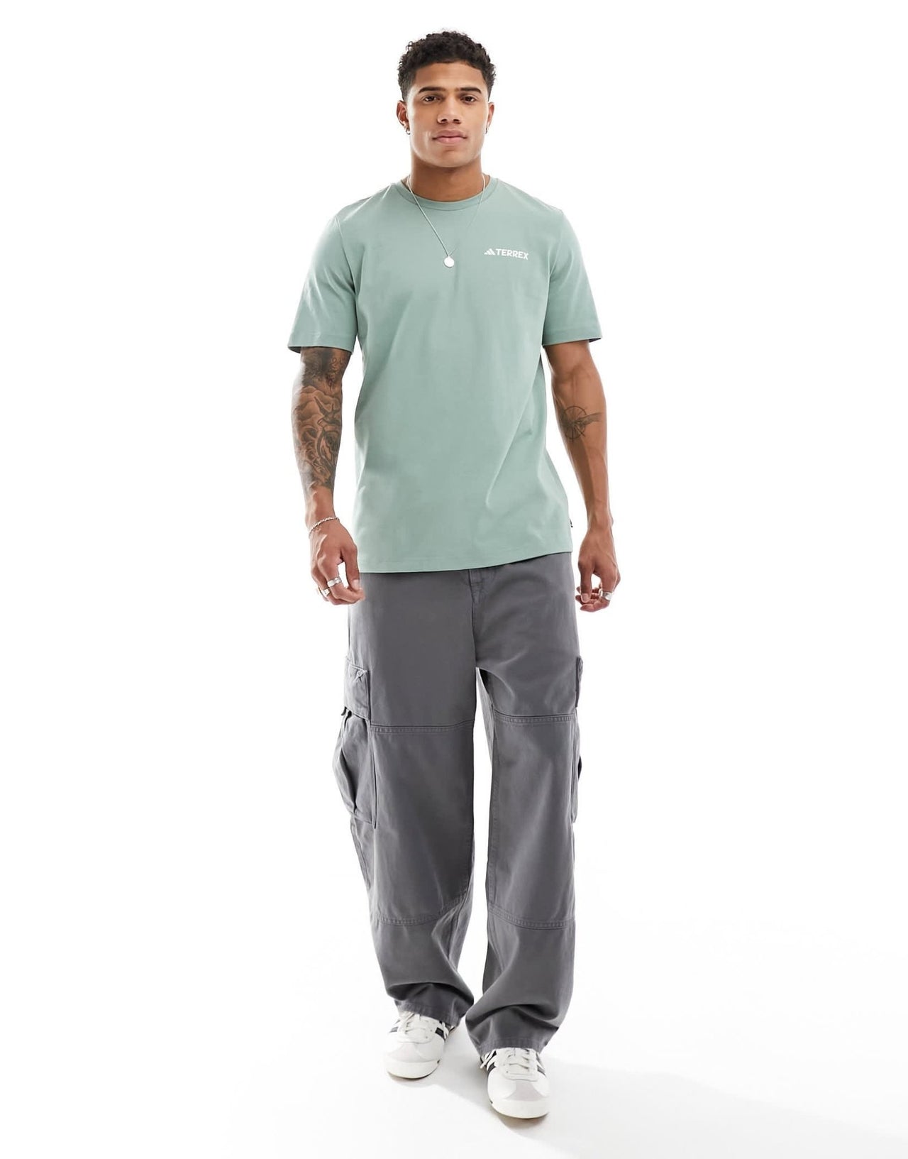 adidas Terrex graphic backprint t-shirt in sage green - ASOS Sample Sale