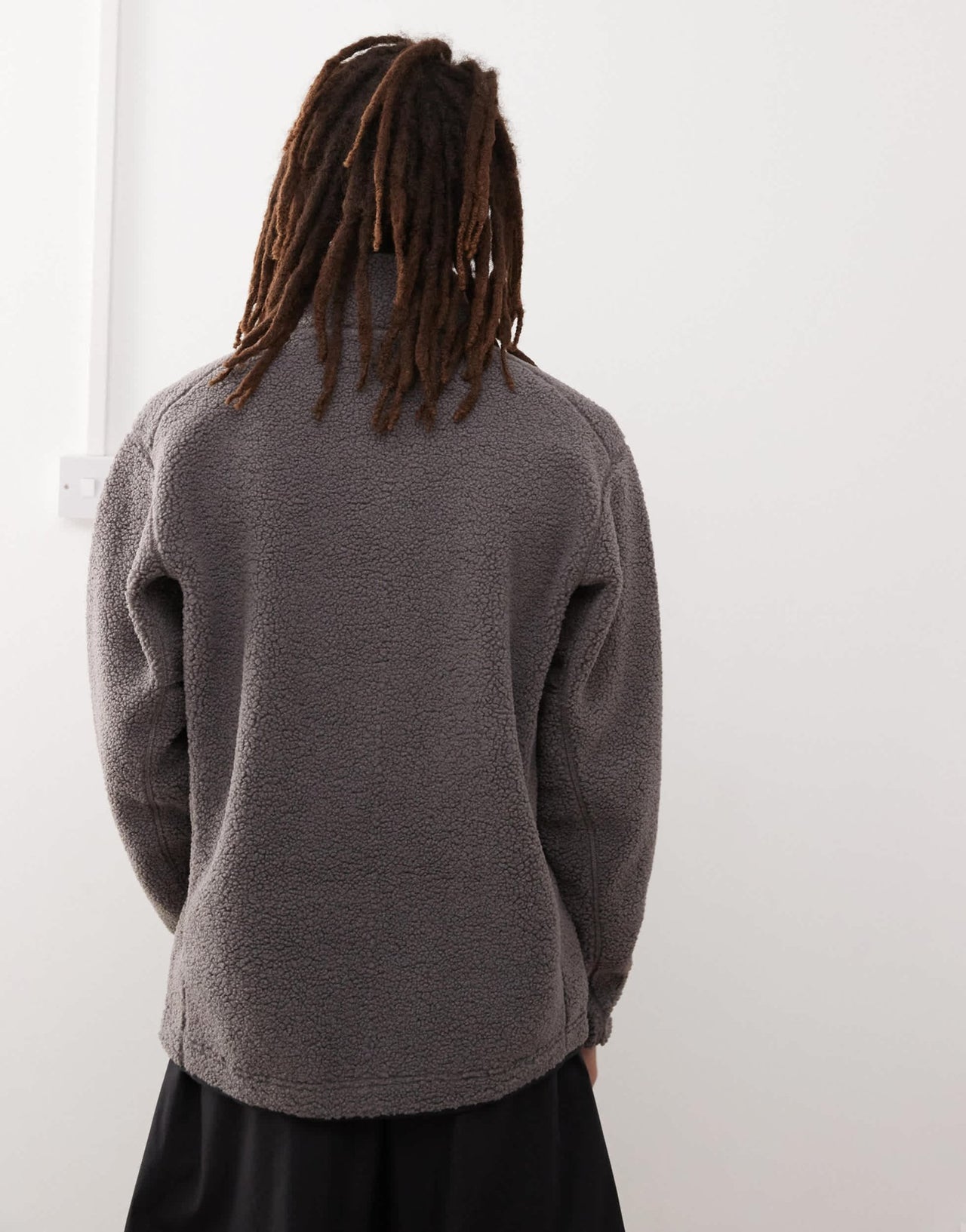 adidas Terrex unisex teddy fleece in charcoal - ASOS Sample Sale