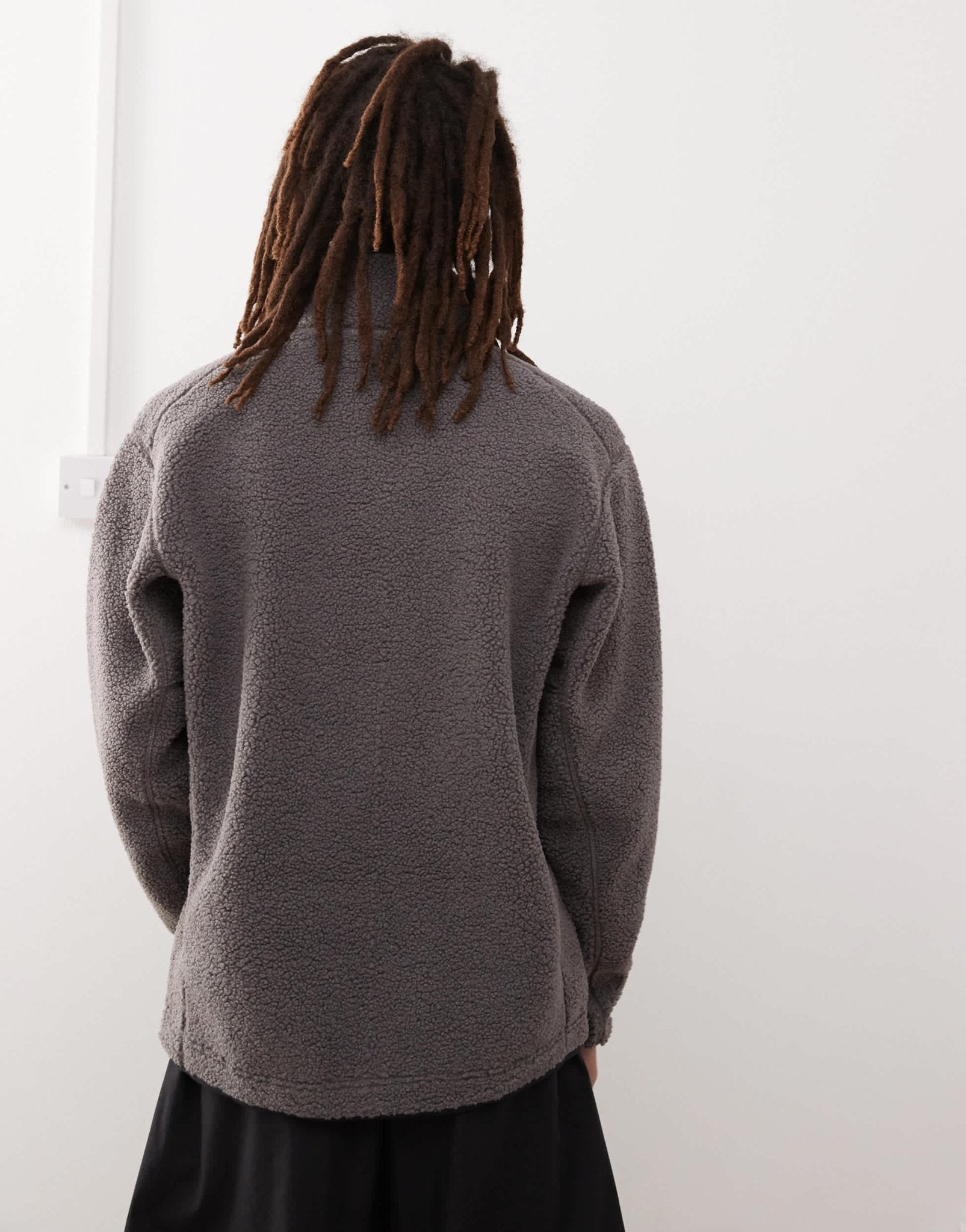 adidas Terrex unisex teddy fleece in charcoal - ASOS Sample Sale