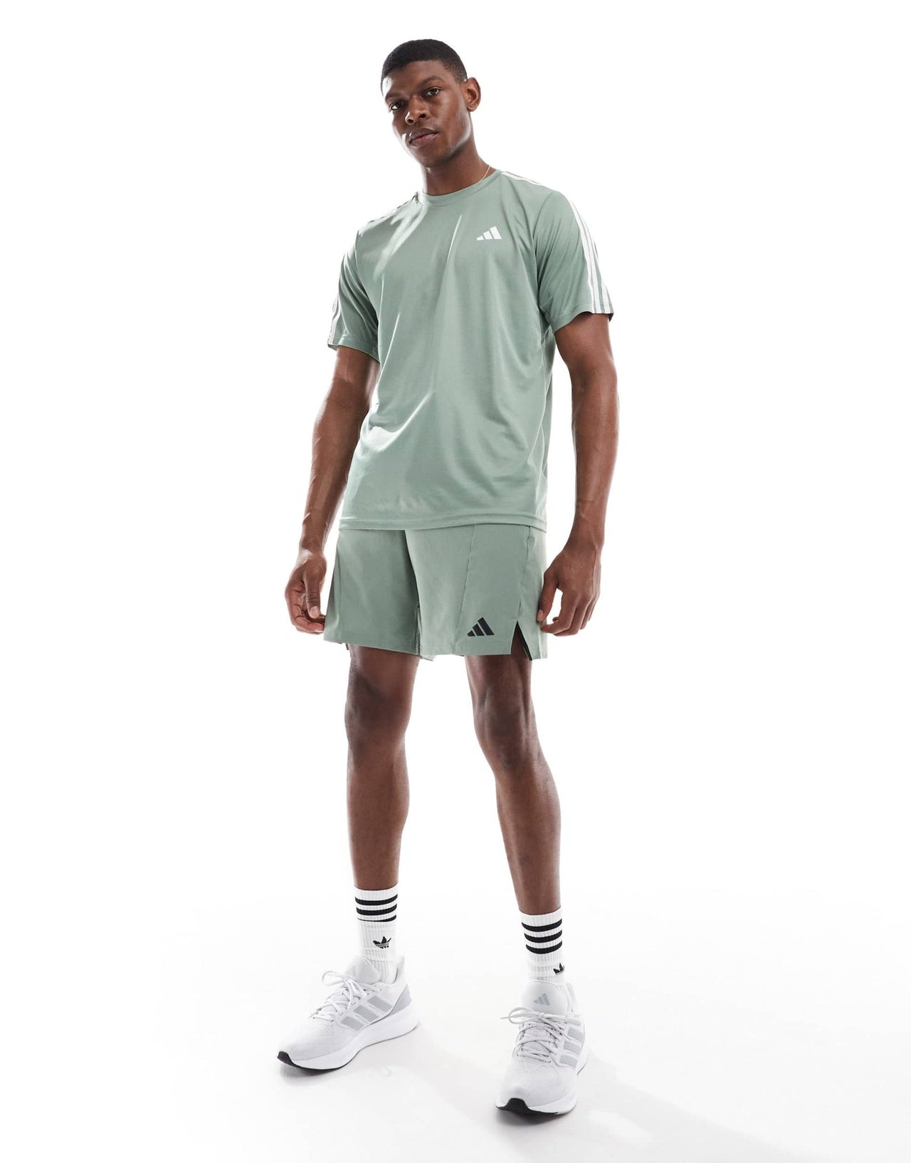adidas Training D4T short in silver green - ASOS Sample Sale