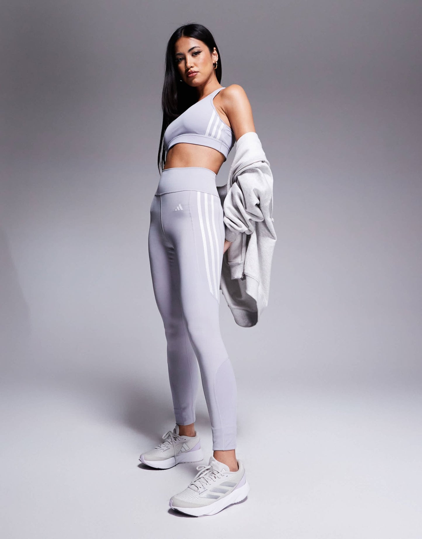 adidas Training Essentials leggings with phone pocket in grey - ASOS Sample Sale