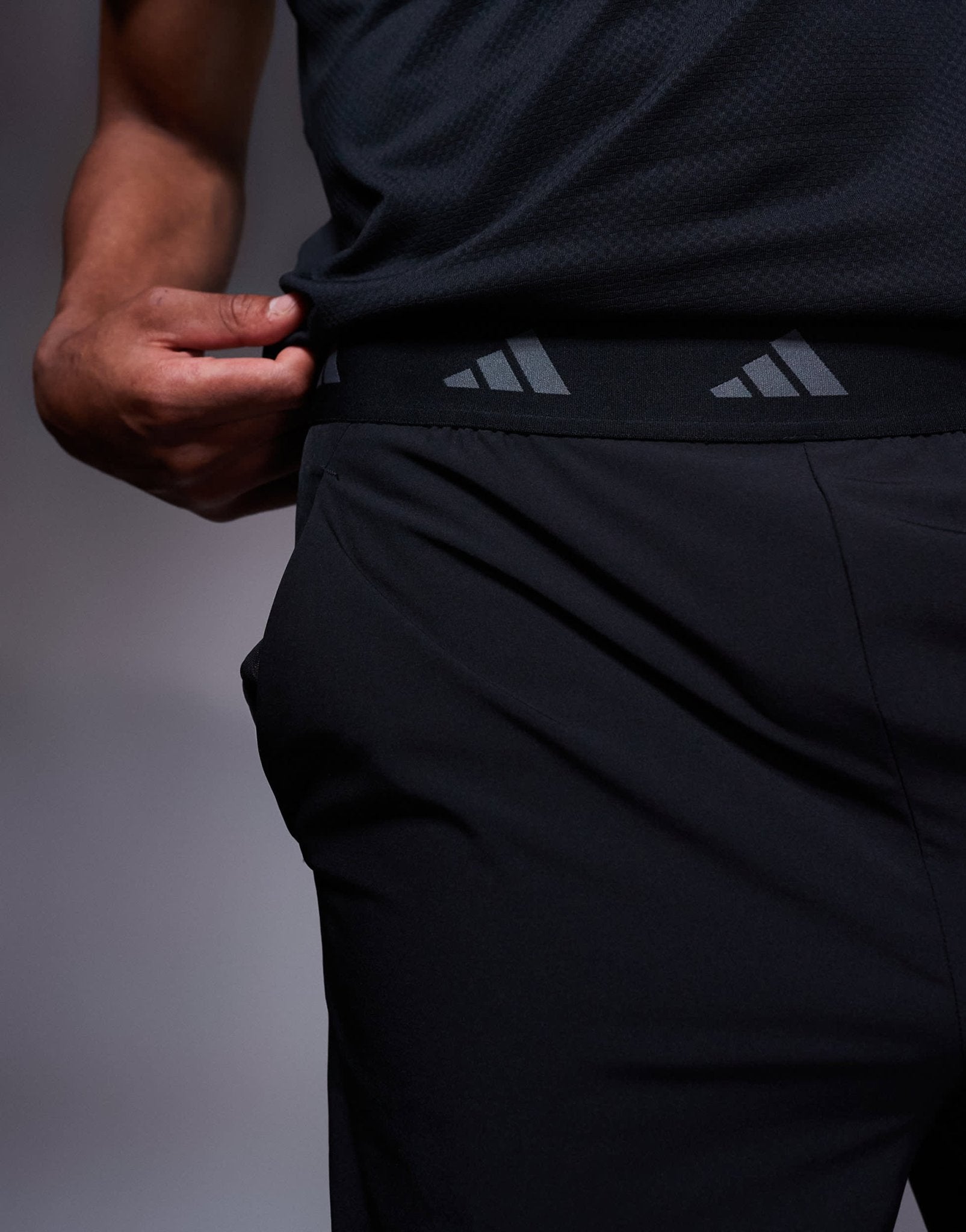adidas Training Gym+ 3 stripe shorts in black - ASOS Sample Sale