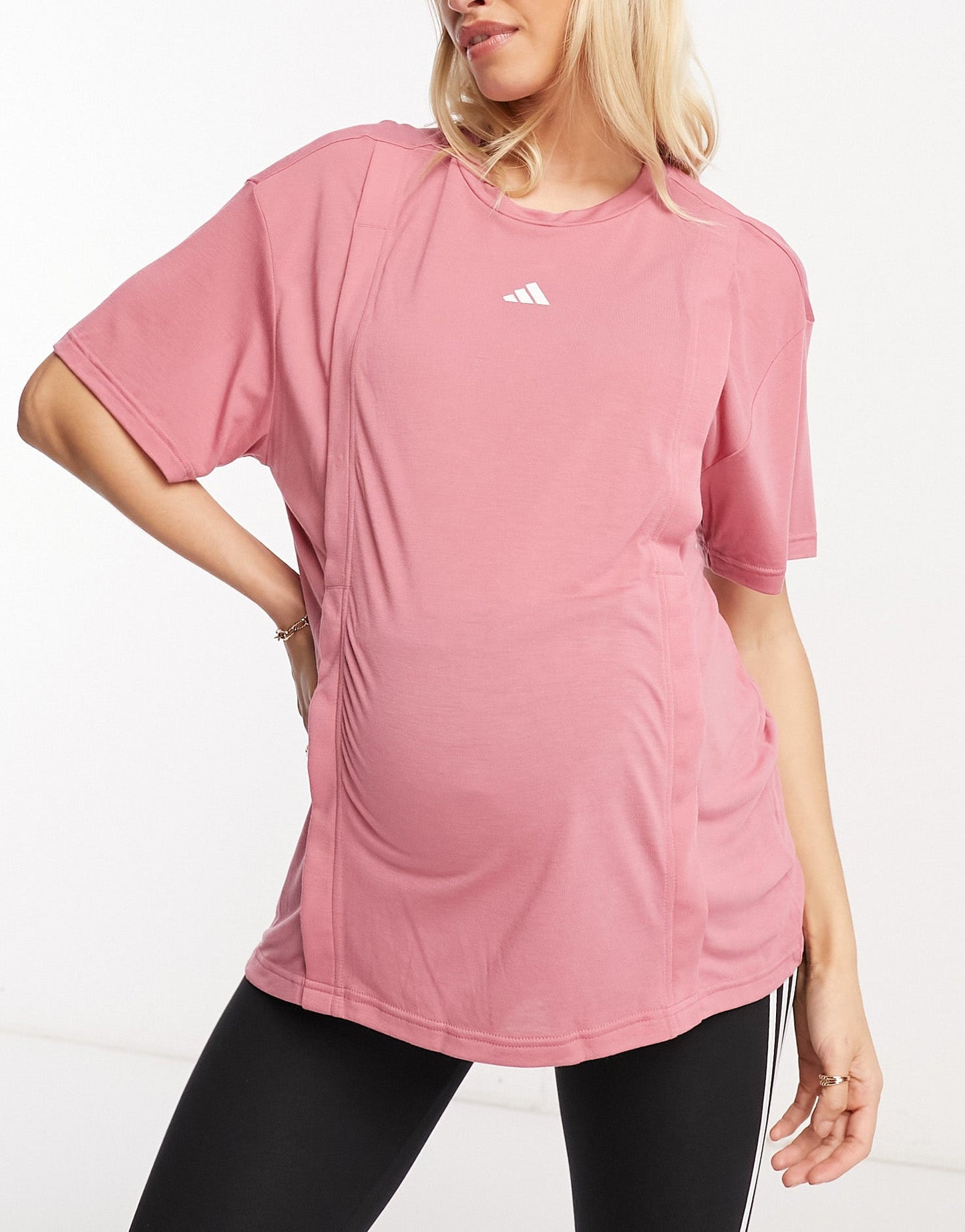 adidas Training Maternity essentials t-shirt in red - ASOS Sample Sale
