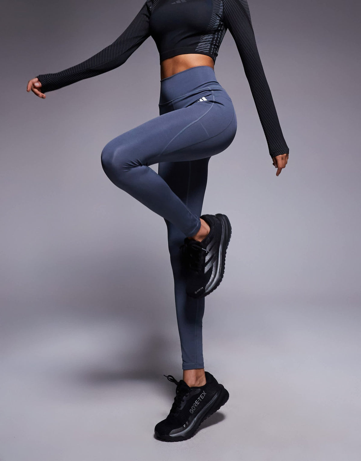 adidas Training Optime essentials full length leggings in dark grey - ASOS Sample Sale