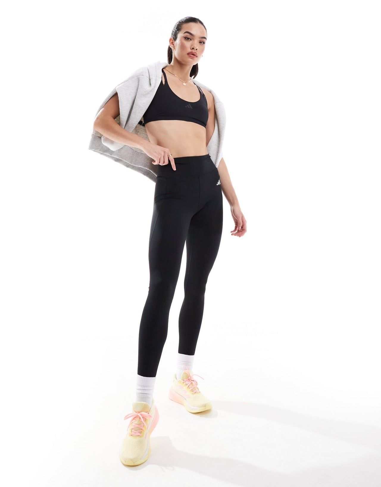 adidas Training Strength light support bra in black - ASOS Sample Sale