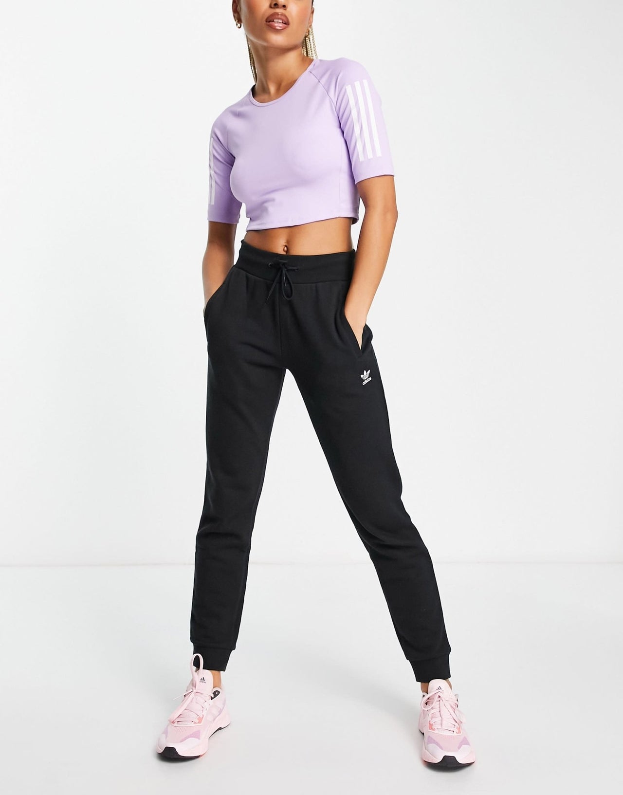 adidas Training Techfit colour block 3 stripe vest in purple - ASOS Sample Sale