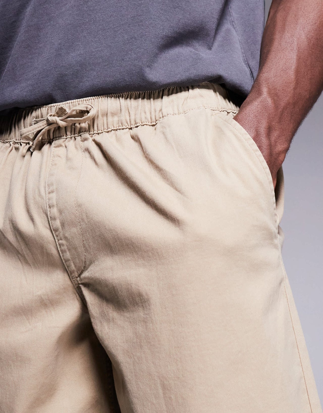 ADPT loose fit chino short in beige - ASOS Sample Sale