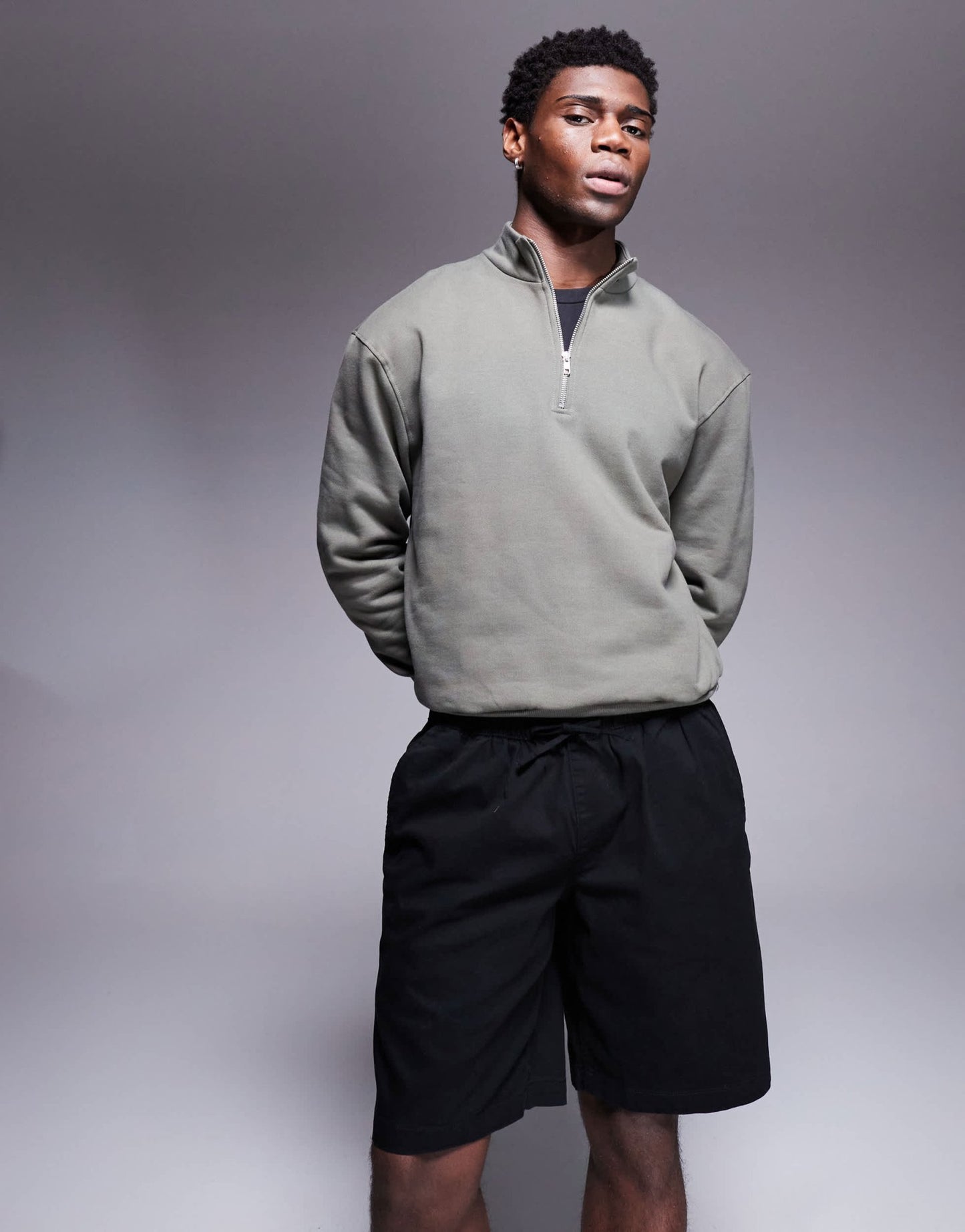 ADPT loose fit chino short in black - ASOS Sample Sale