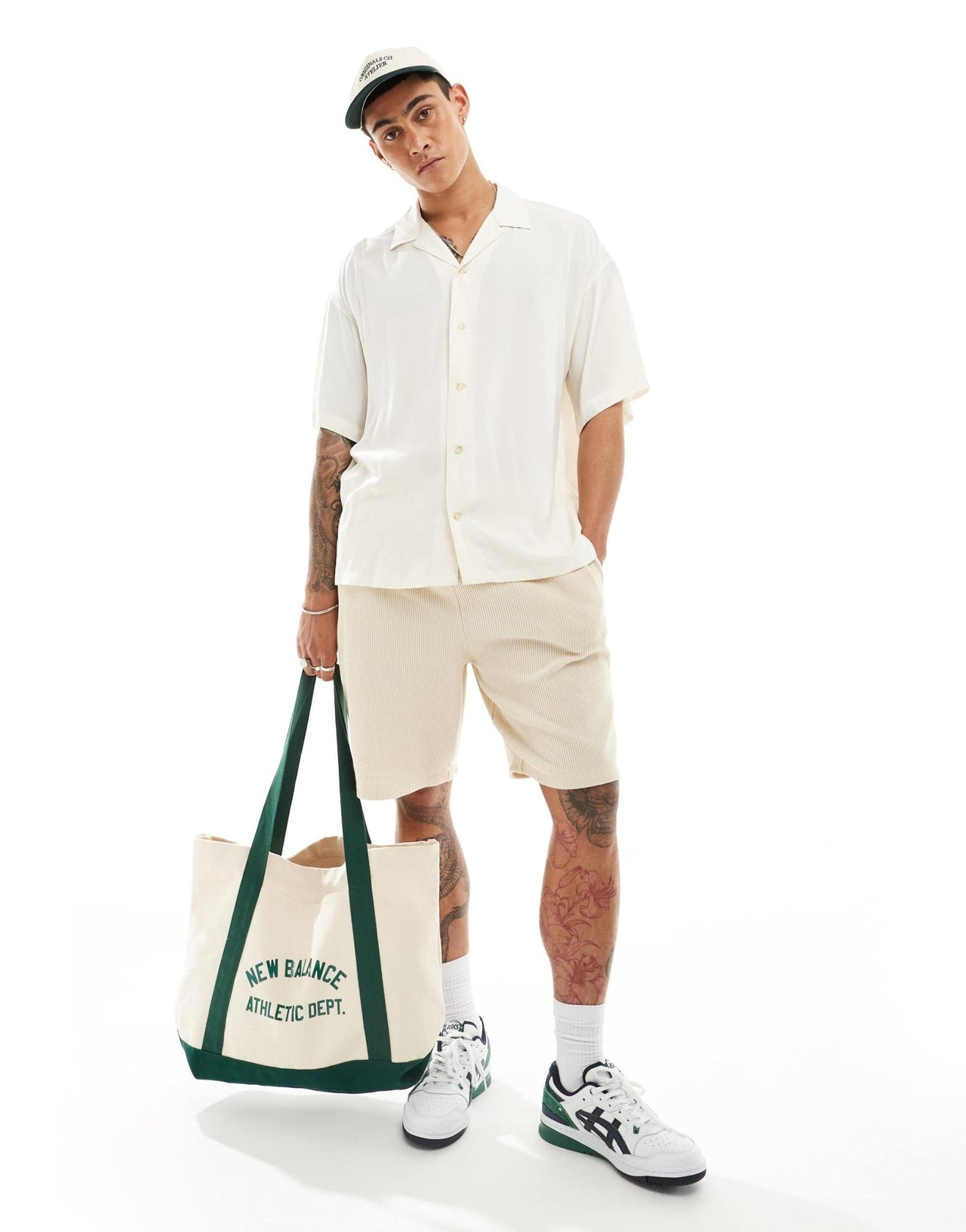 ADPT oversized revere collar shirt in white - ASOS Sample Sale