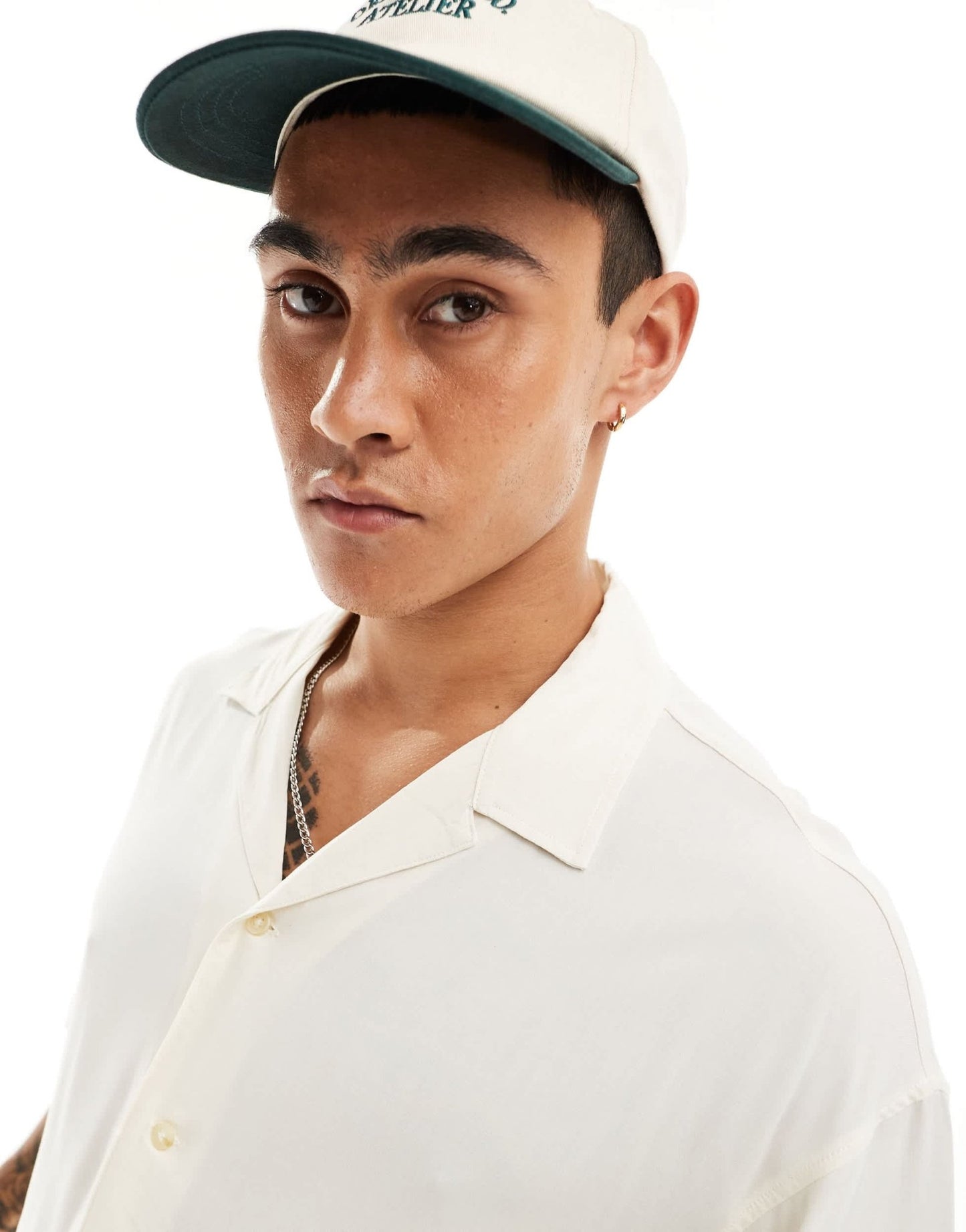 ADPT oversized revere collar shirt in white - ASOS Sample Sale
