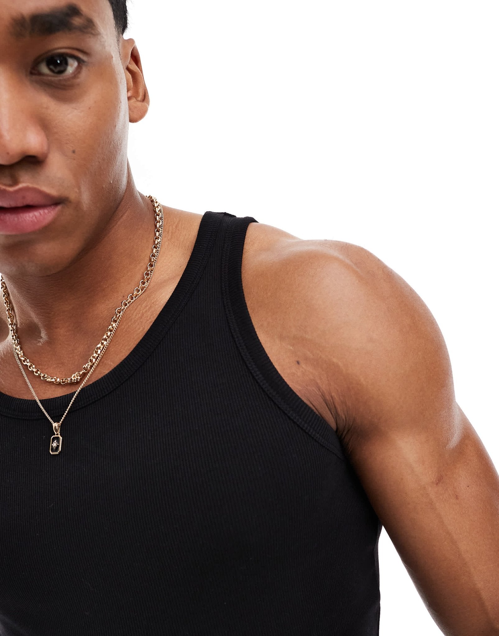 ADPT ribbed vest in black - ASOS Sample Sale