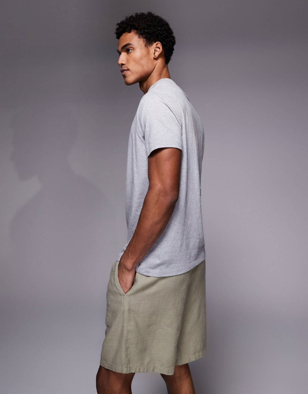 ADPT texture shorts in khaki - ASOS Sample Sale