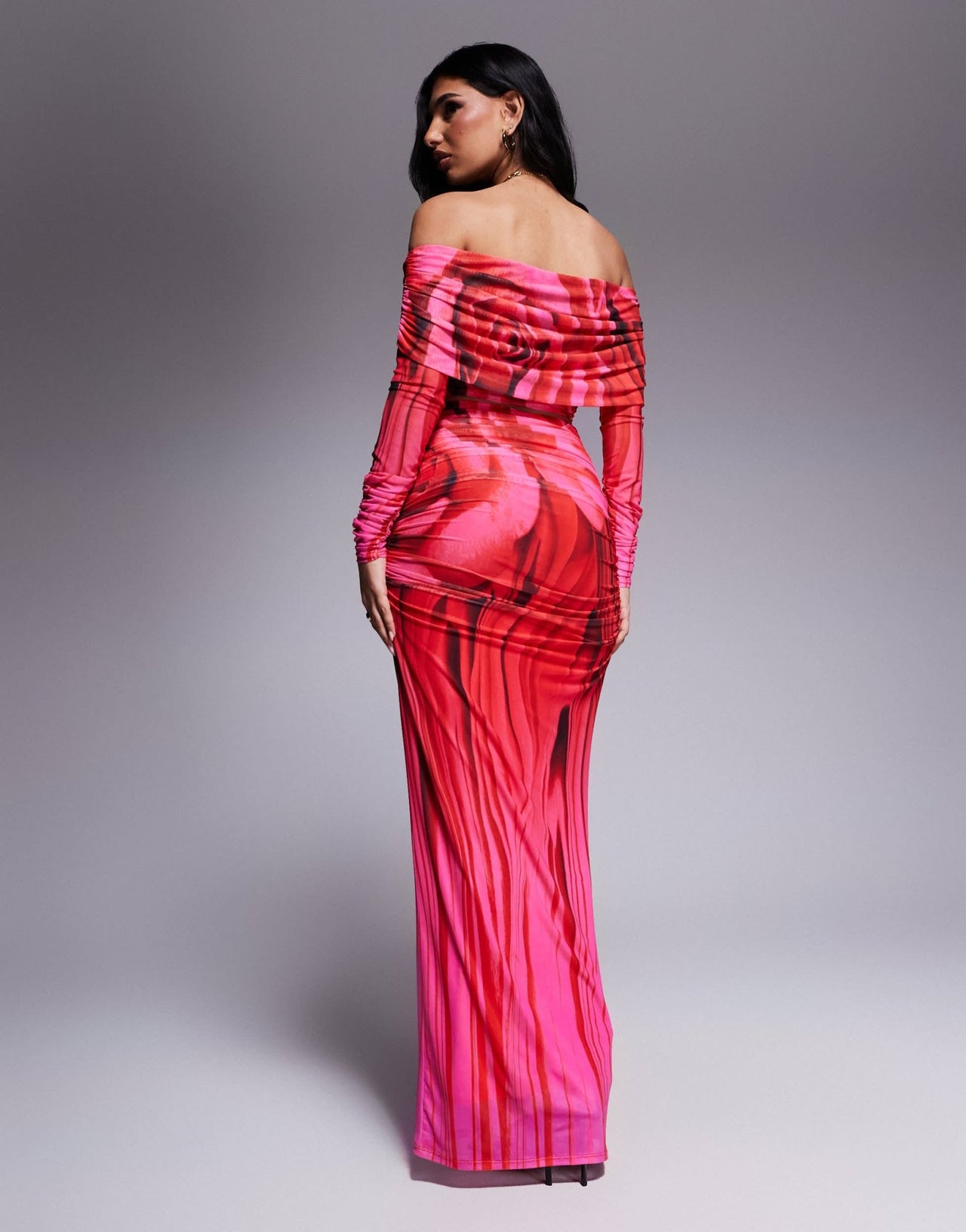 AFRM bevin maxi length column skirt in overscale rose - ASOS Sample Sale
