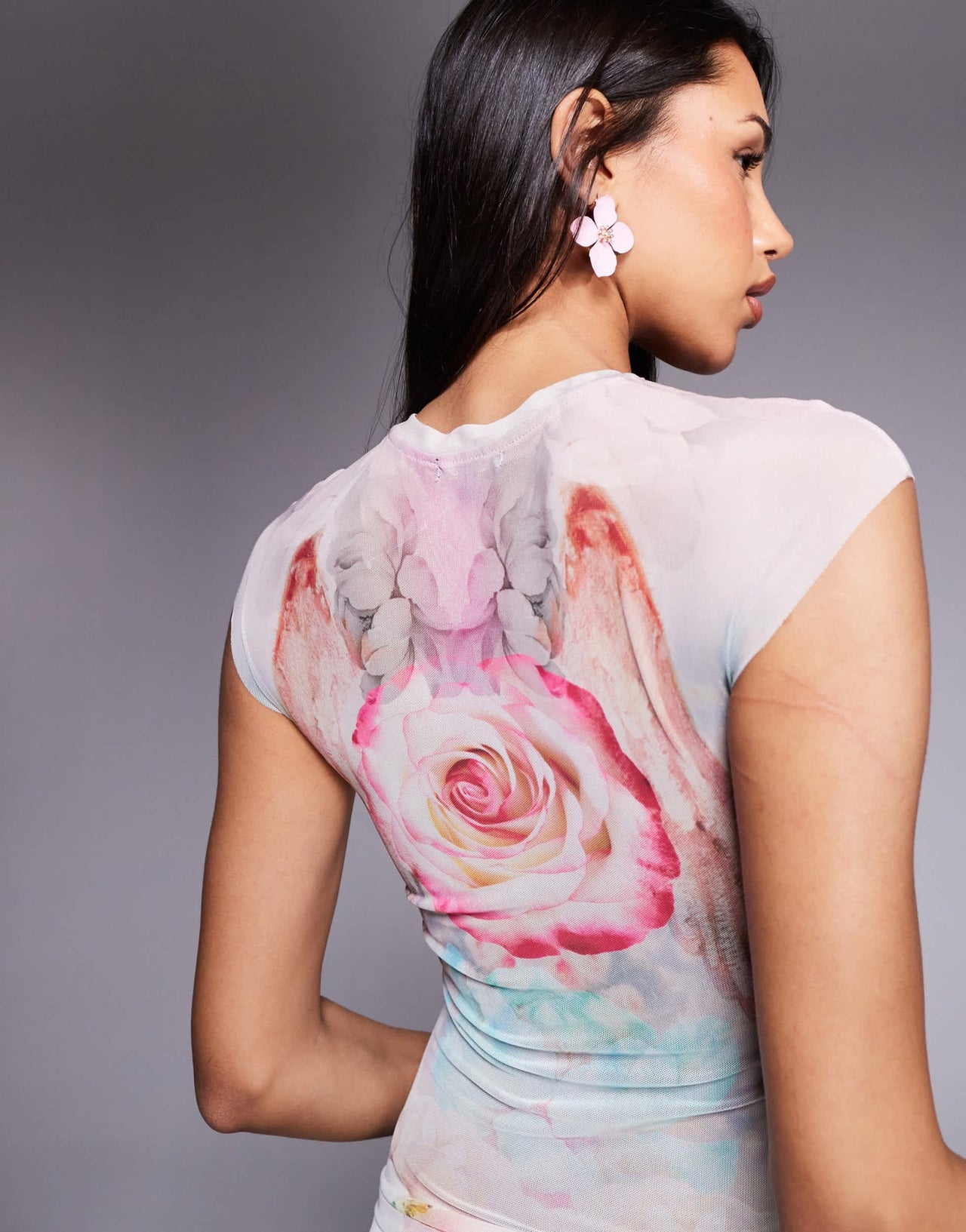 AFRM crew neck mesh top in ombre - ASOS Sample Sale