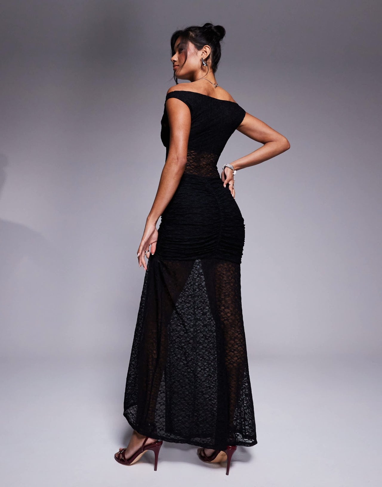 AFRM Tristen off the shoulder maxi dress with side slit in back - ASOS Sample Sale