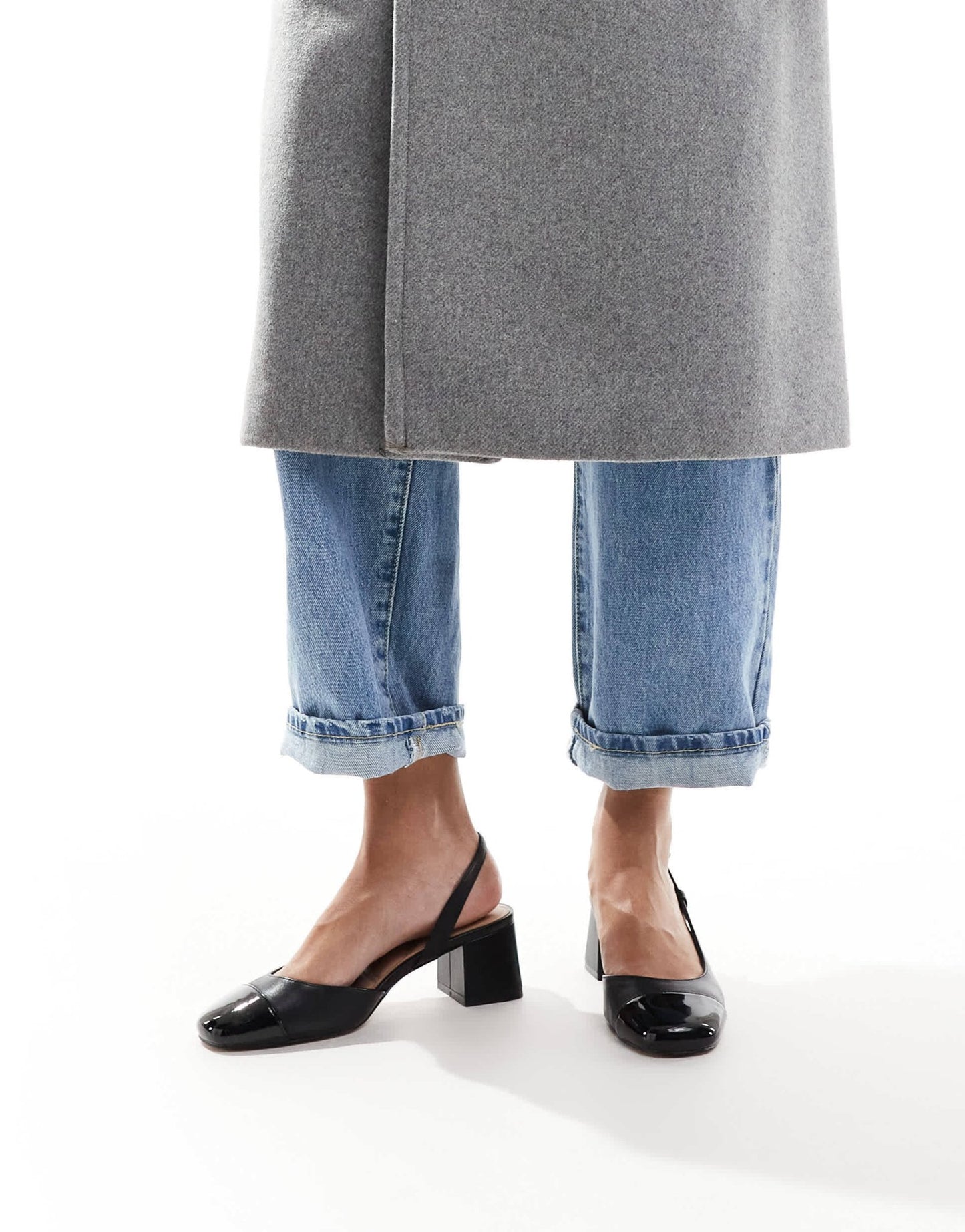 ALDO Bialle slingback heels in black leather - ASOS Sample Sale
