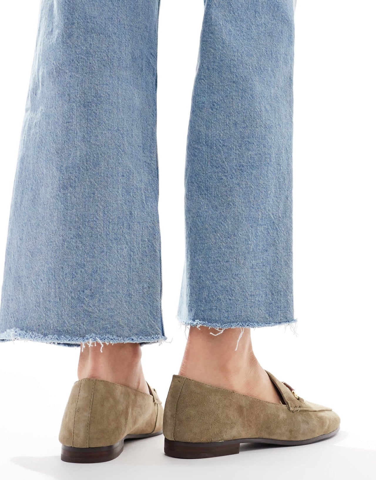ALDO Francine loafers in olive suede - ASOS Sample Sale