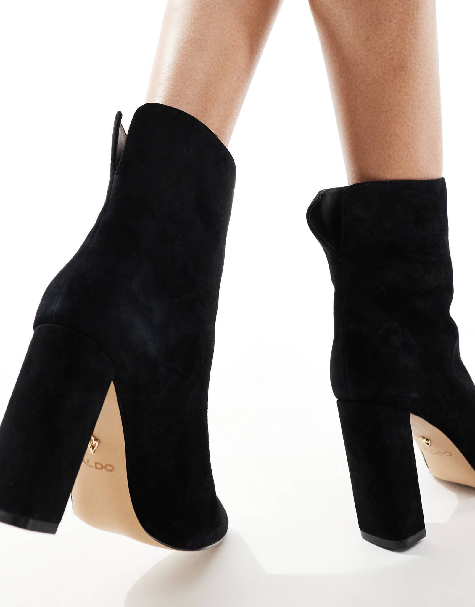 Aldo Sushi Heeled Ankle Boots in Black - ASOS Sample Sale