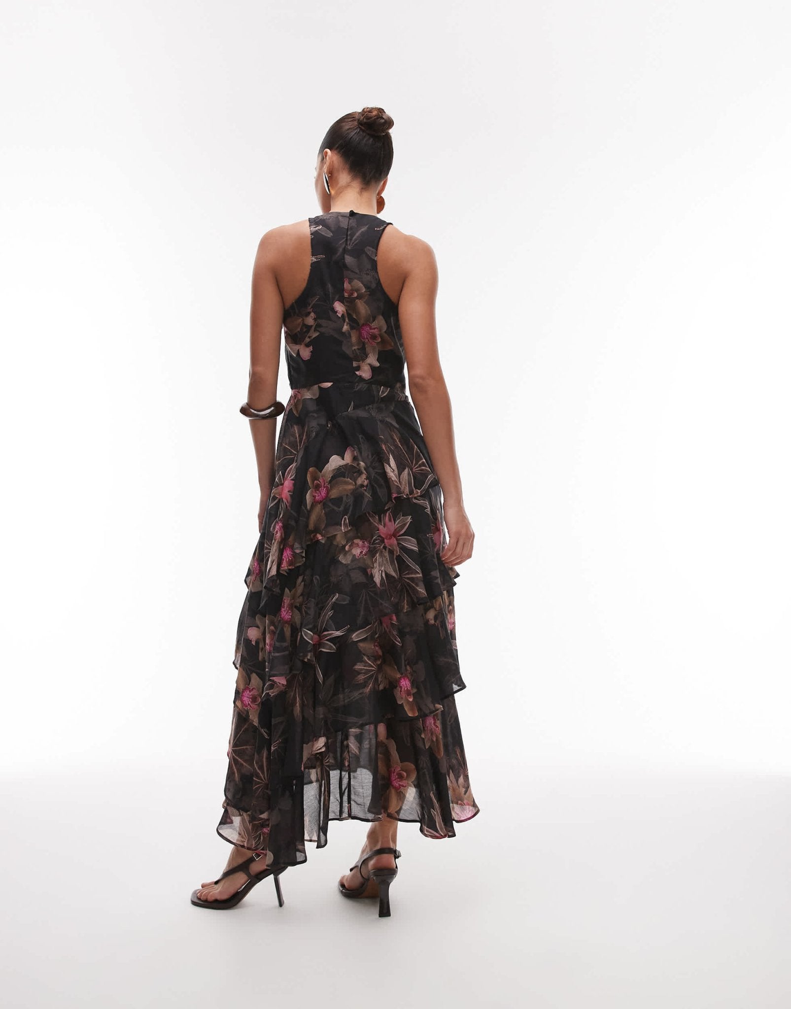Allsaints cali dress in adena black - ASOS Sample Sale