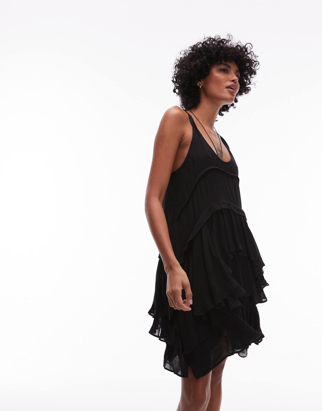 AllSaints Cavalry mini dress in black - BLACK - ASOS Sample Sale